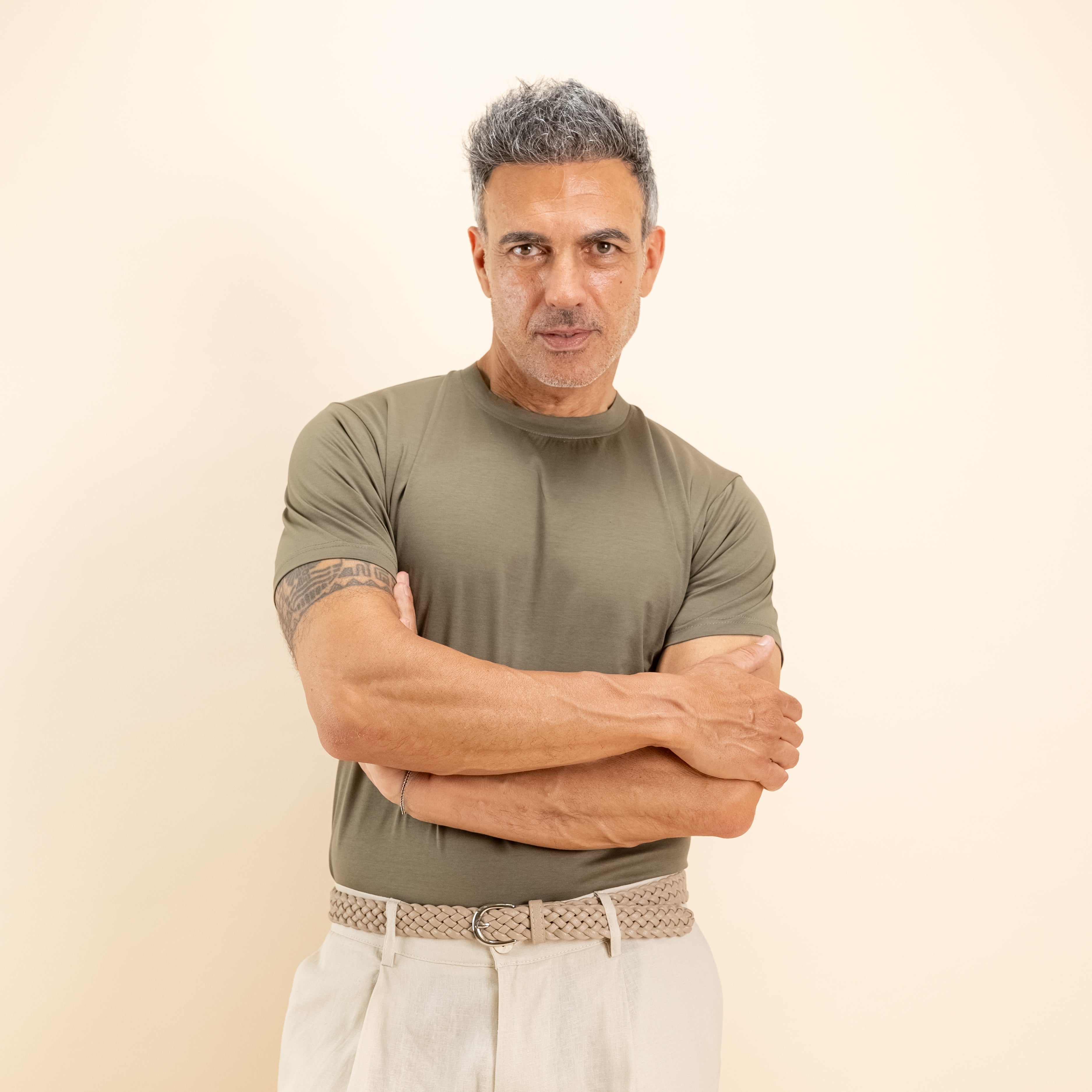 T-shirt in Filo di Scozia - Salvia