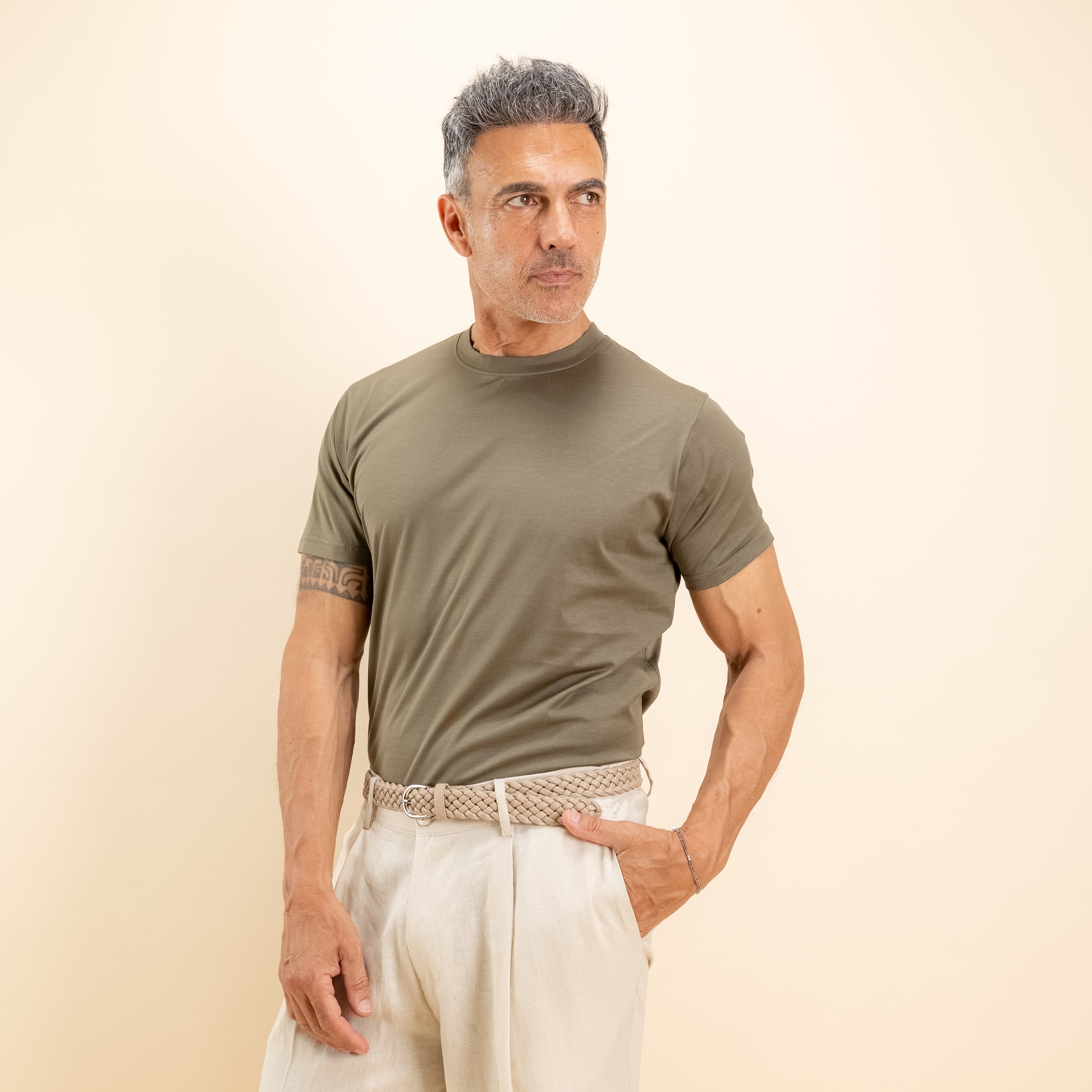 T-shirt in Filo di Scozia - Salvia