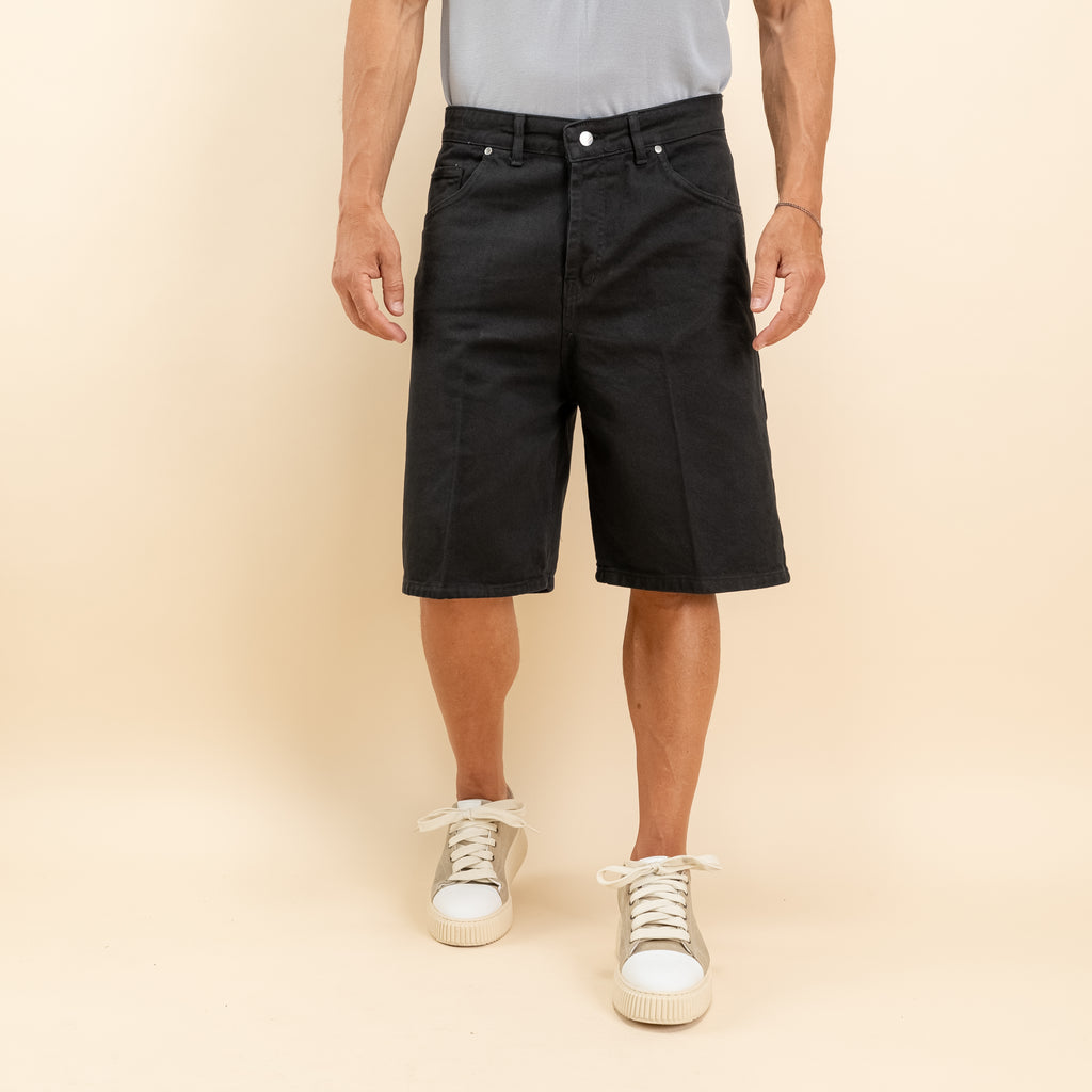 Bermuda jeans sartoriale - Nero