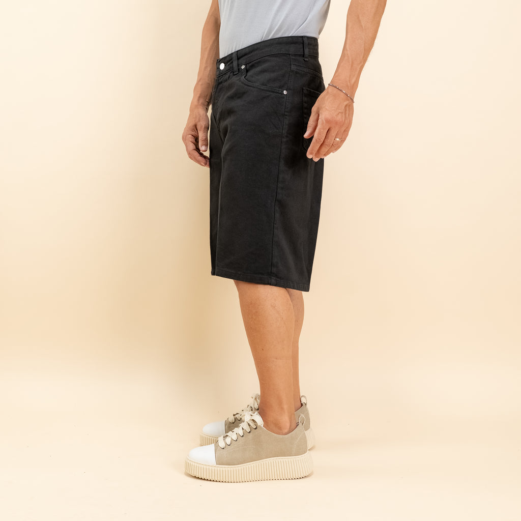 Bermuda jeans sartoriale - Nero
