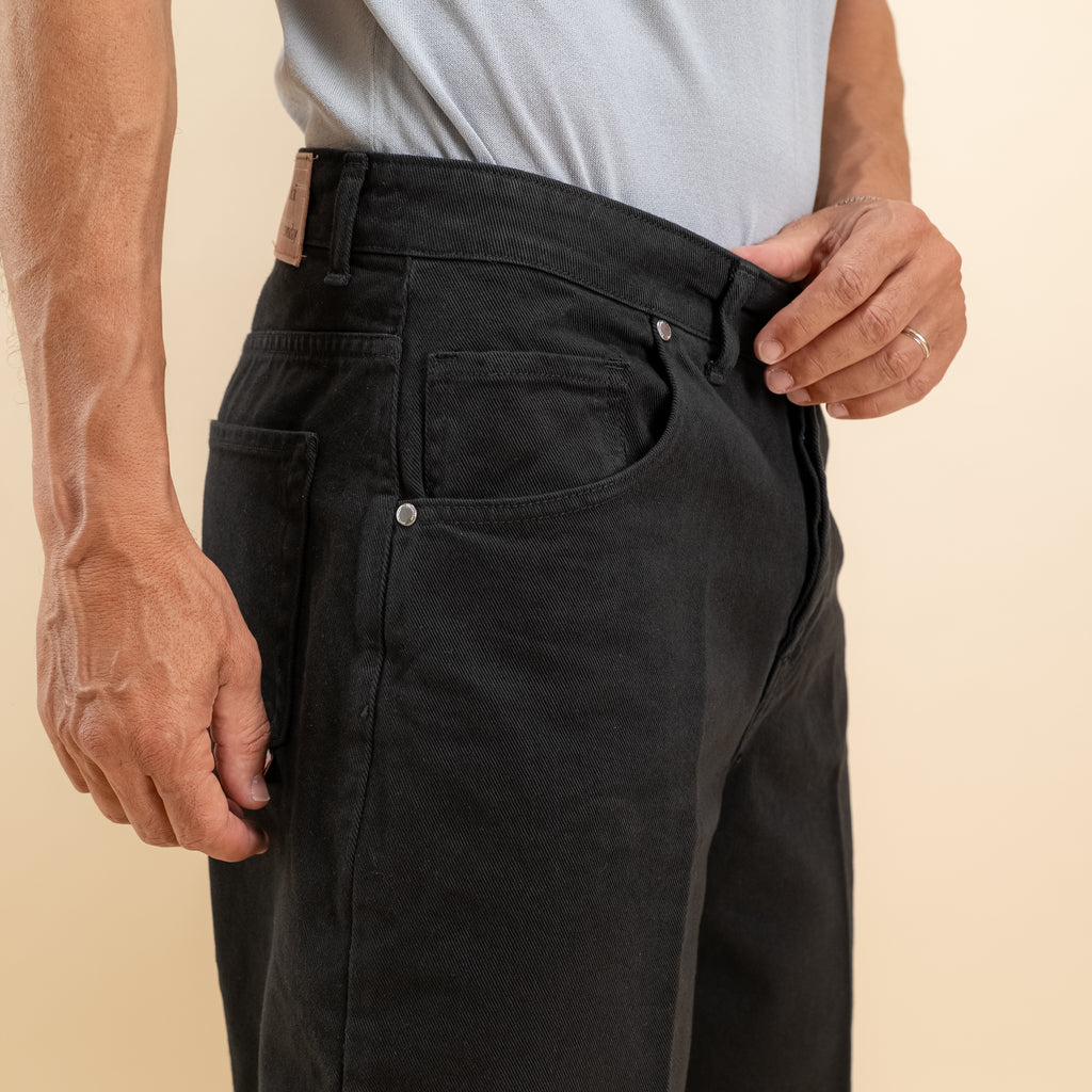 Bermuda jeans sartoriale - Nero