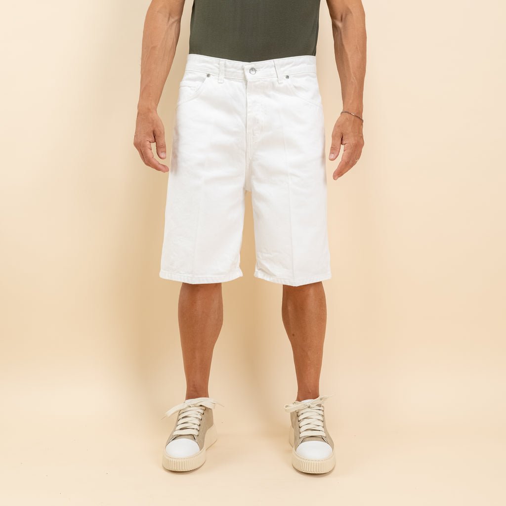 Bermuda jeans sartoriale - Bianco