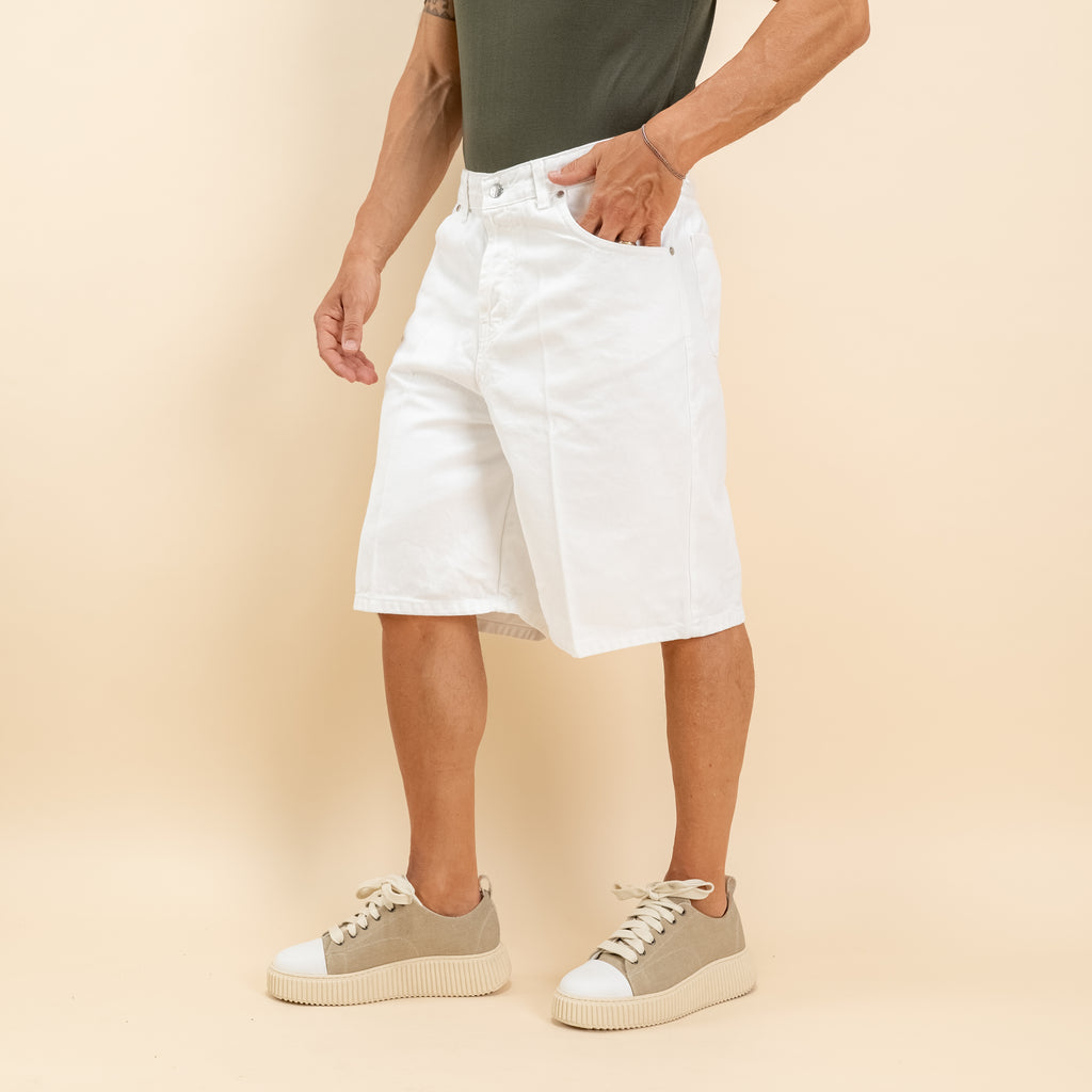 Bermuda jeans sartoriale - Bianco