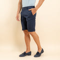 Bermuda sartoriale con elastico posteriore - Blu