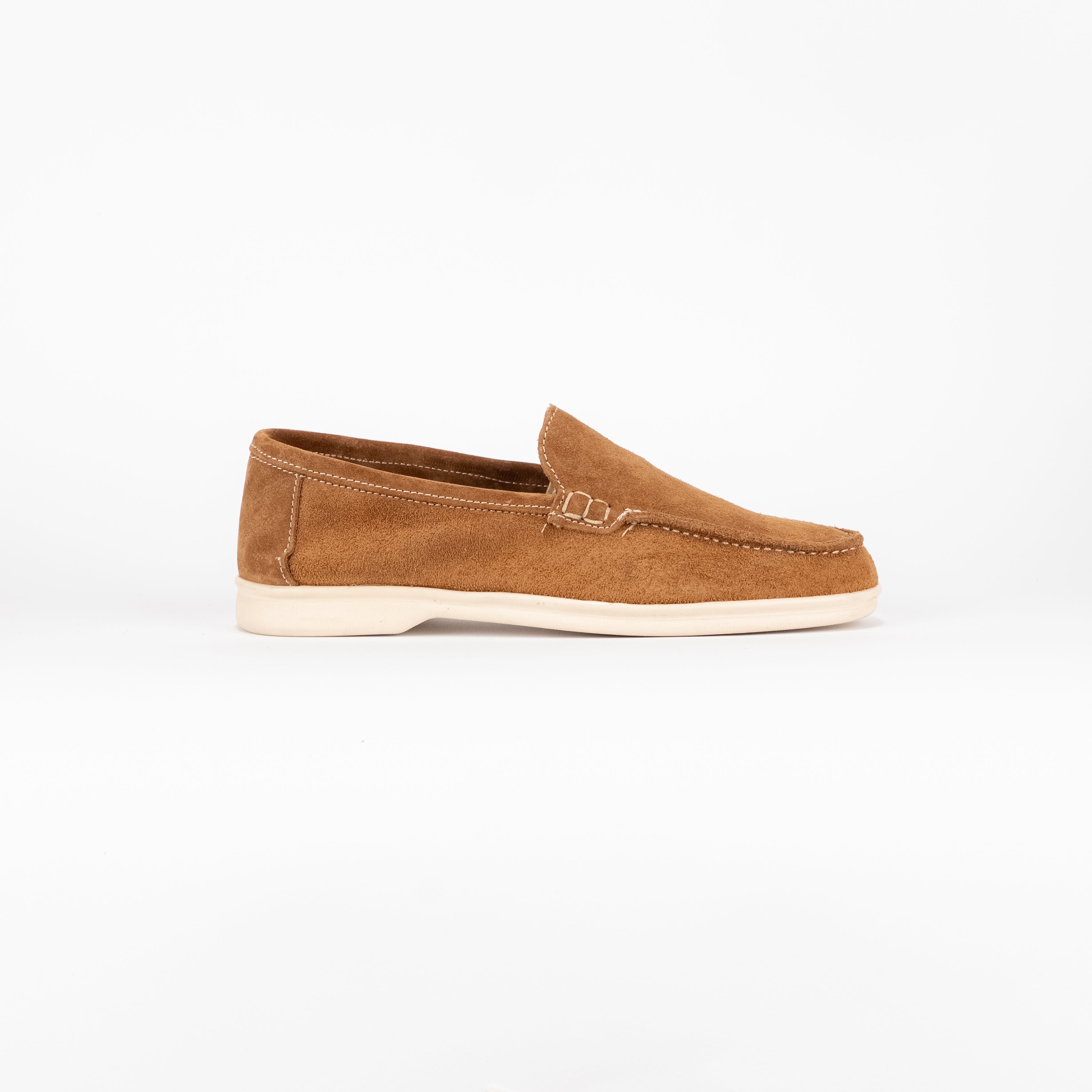 Mocassino slipper fondo gomma - Tabacco