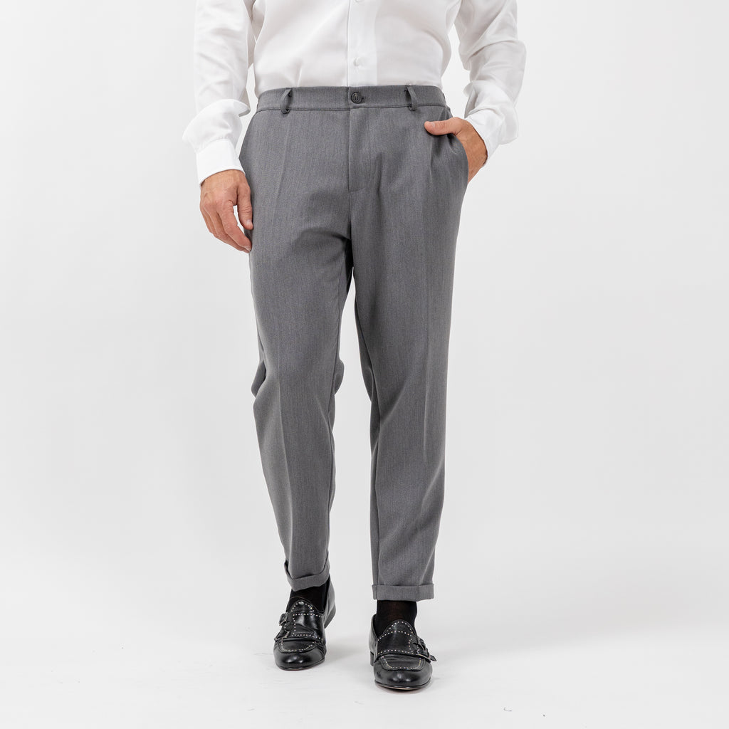Pantalone con molla posteriore - Grigio