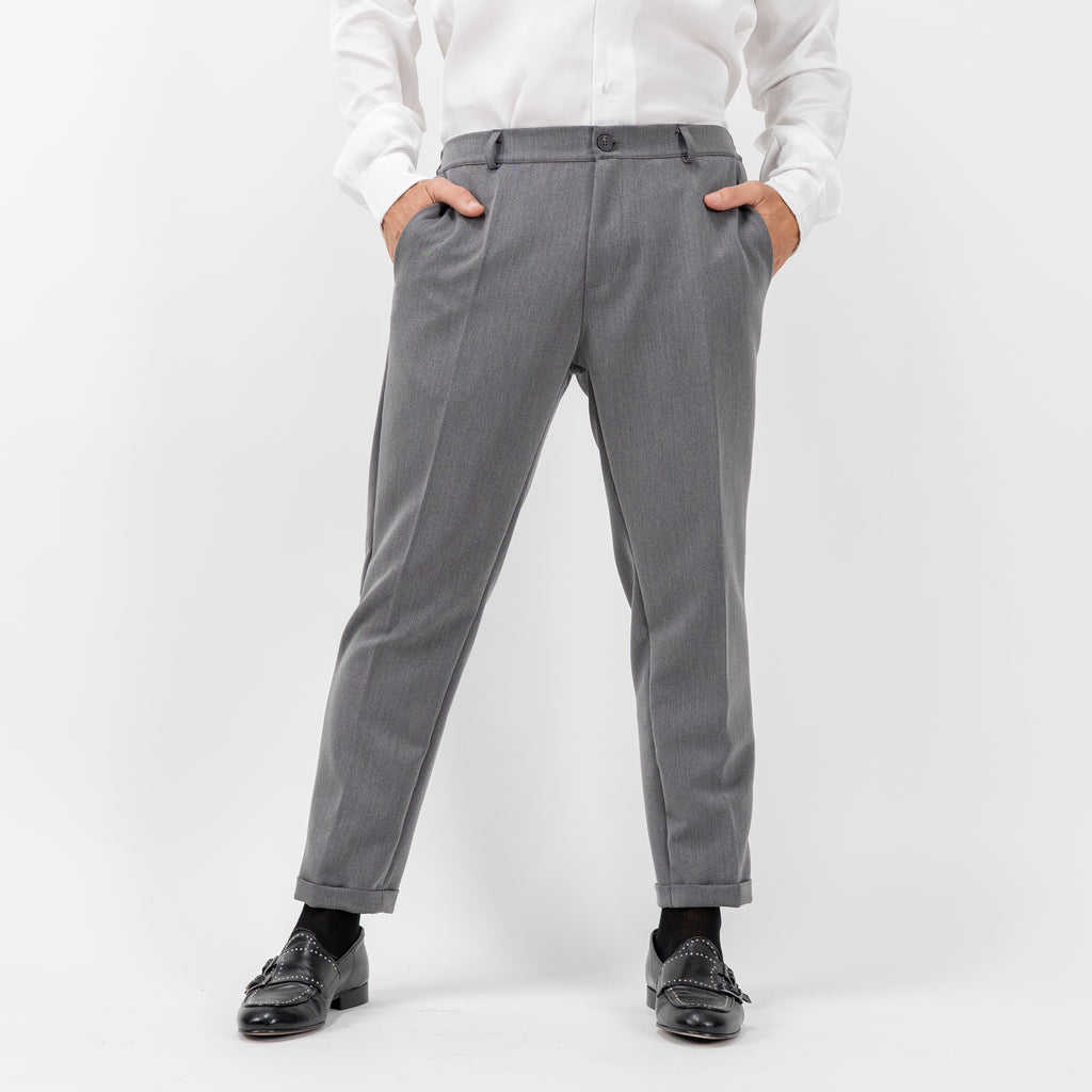 Pantalone con molla posteriore - Grigio