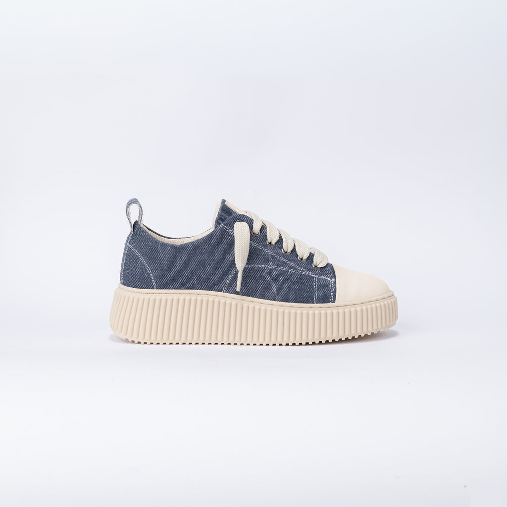 Zapatillas de lona con cordones oversize - Vaqueros