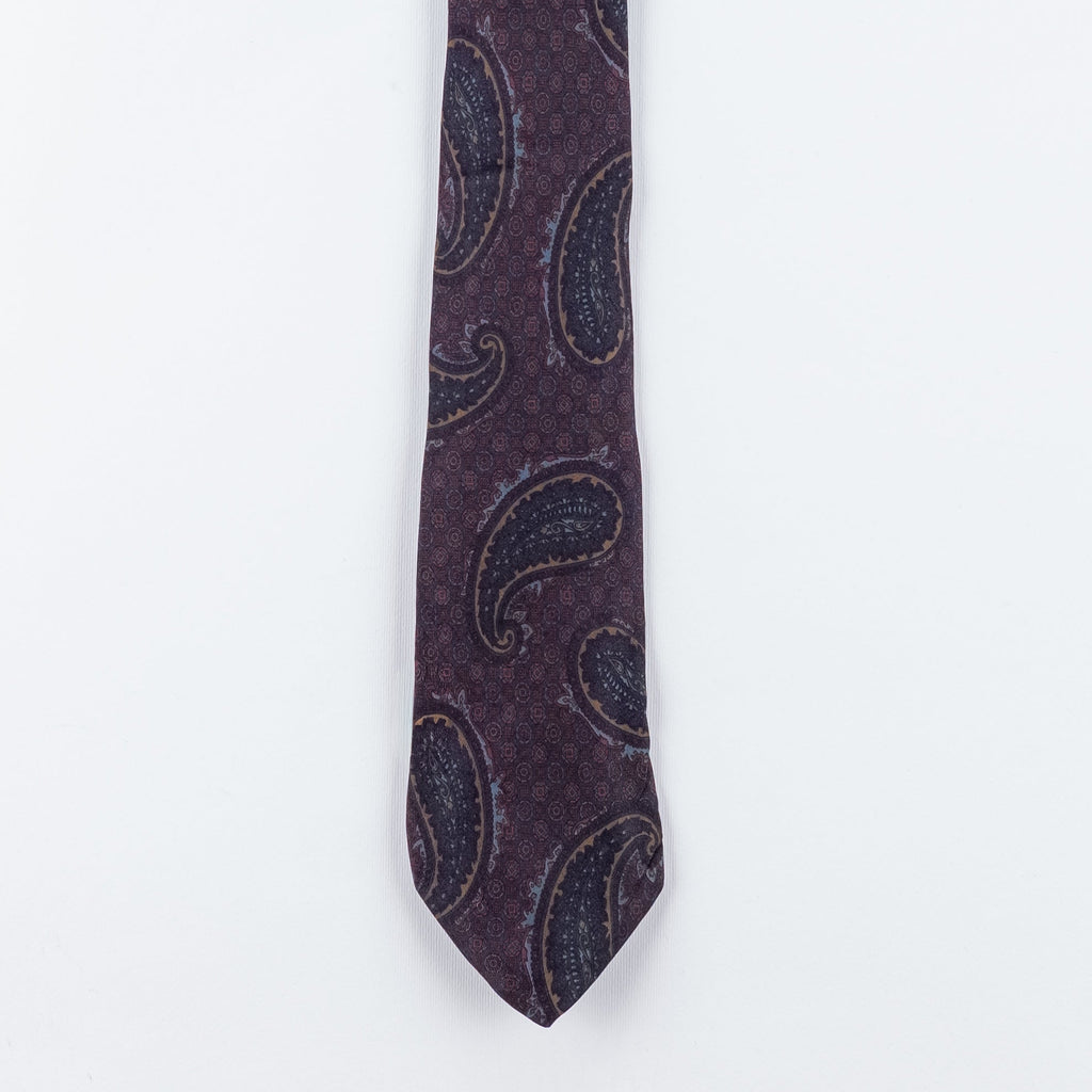 Cravatta fantasia Paisley  - 100% Seta 7,5 cm              c