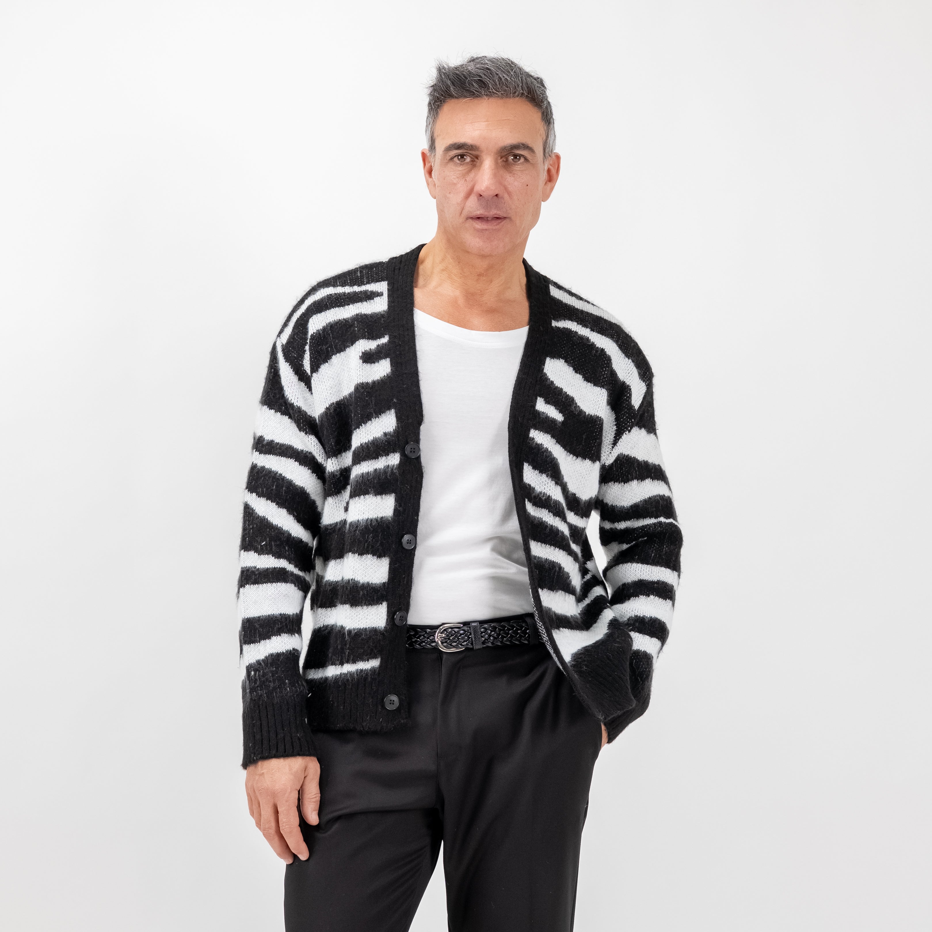 Cardigan zebra print