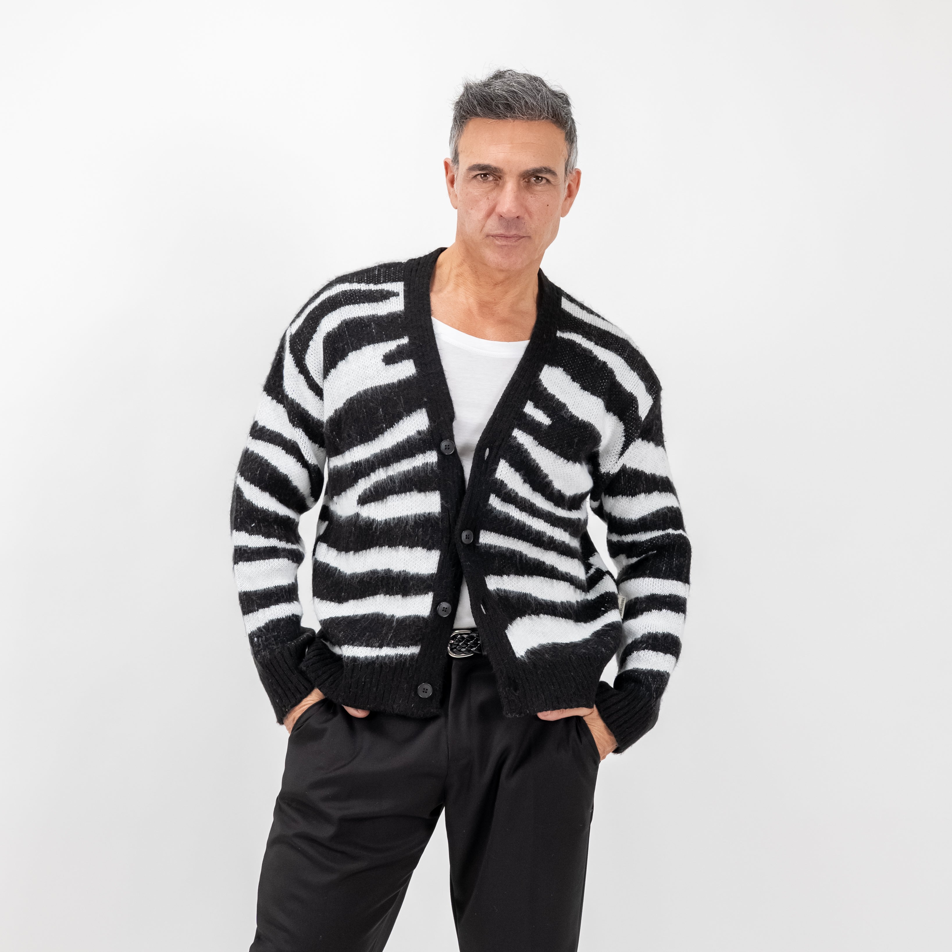 Cardigan zebra print