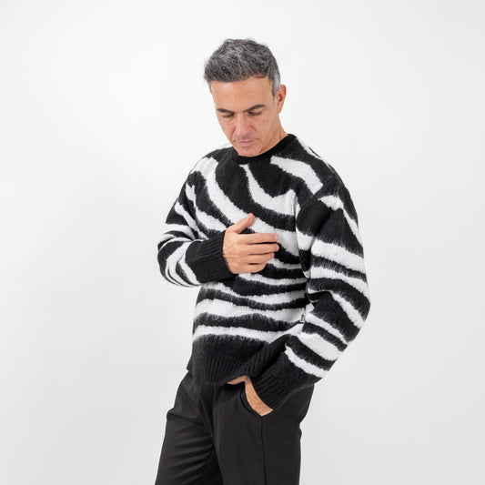 Maglione zebra print