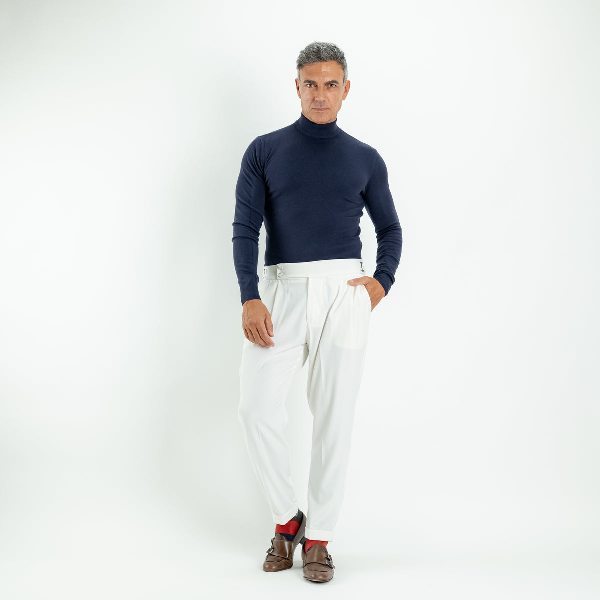 Mock-Neck Dolcevita - Midnight Blue