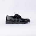 Mocasín brillante con cordones - Negro