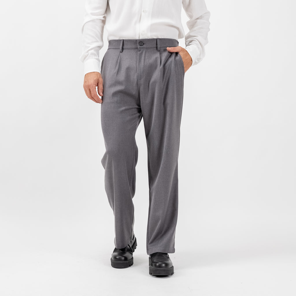 Pantalone taglio dritto - Grigio