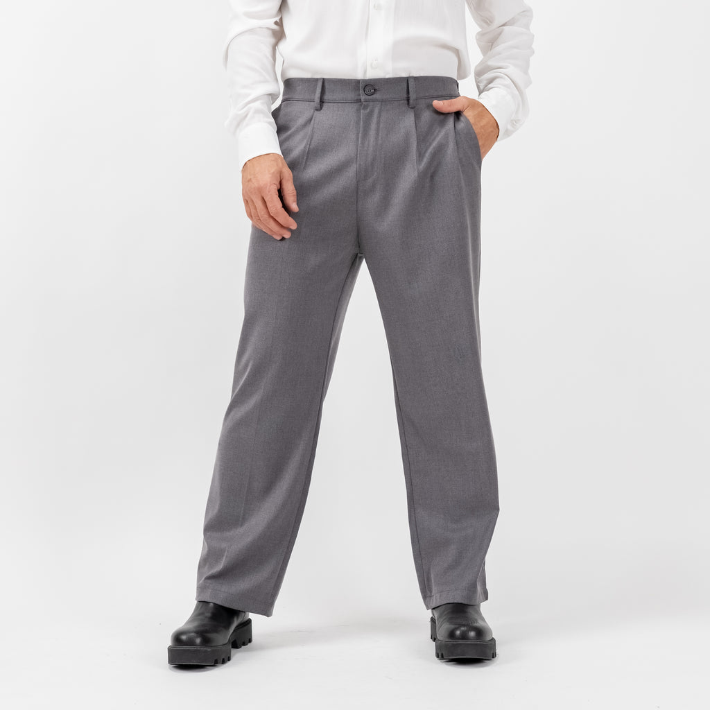 Pantalone taglio dritto - Grigio