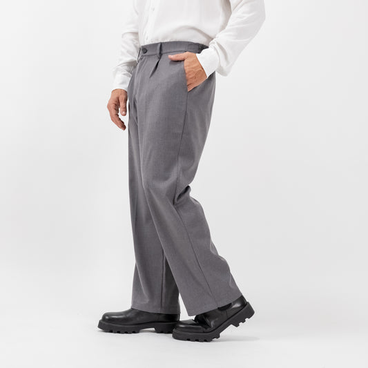 Pantalone taglio dritto - Grigio