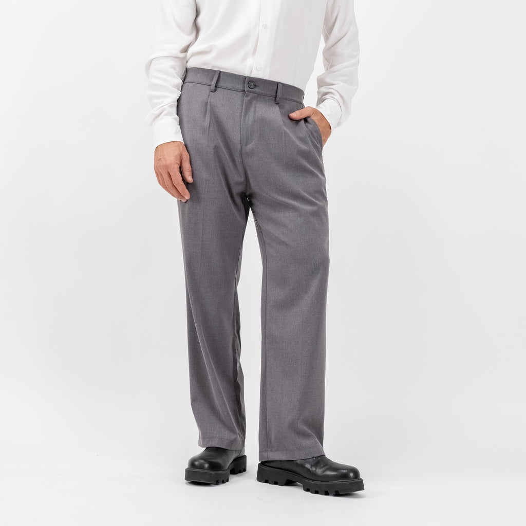 Pantalone taglio dritto - Grigio