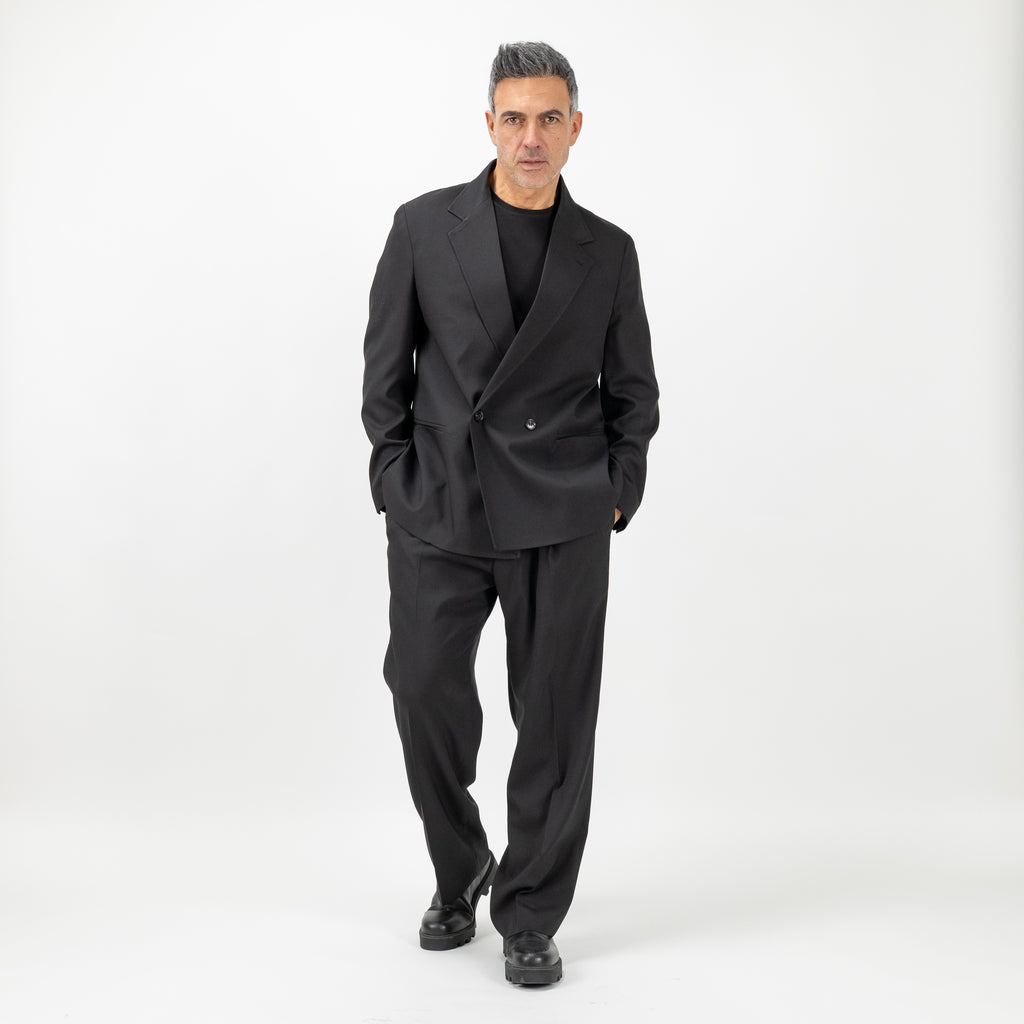 Oversized Double-Breasted Suit - Black