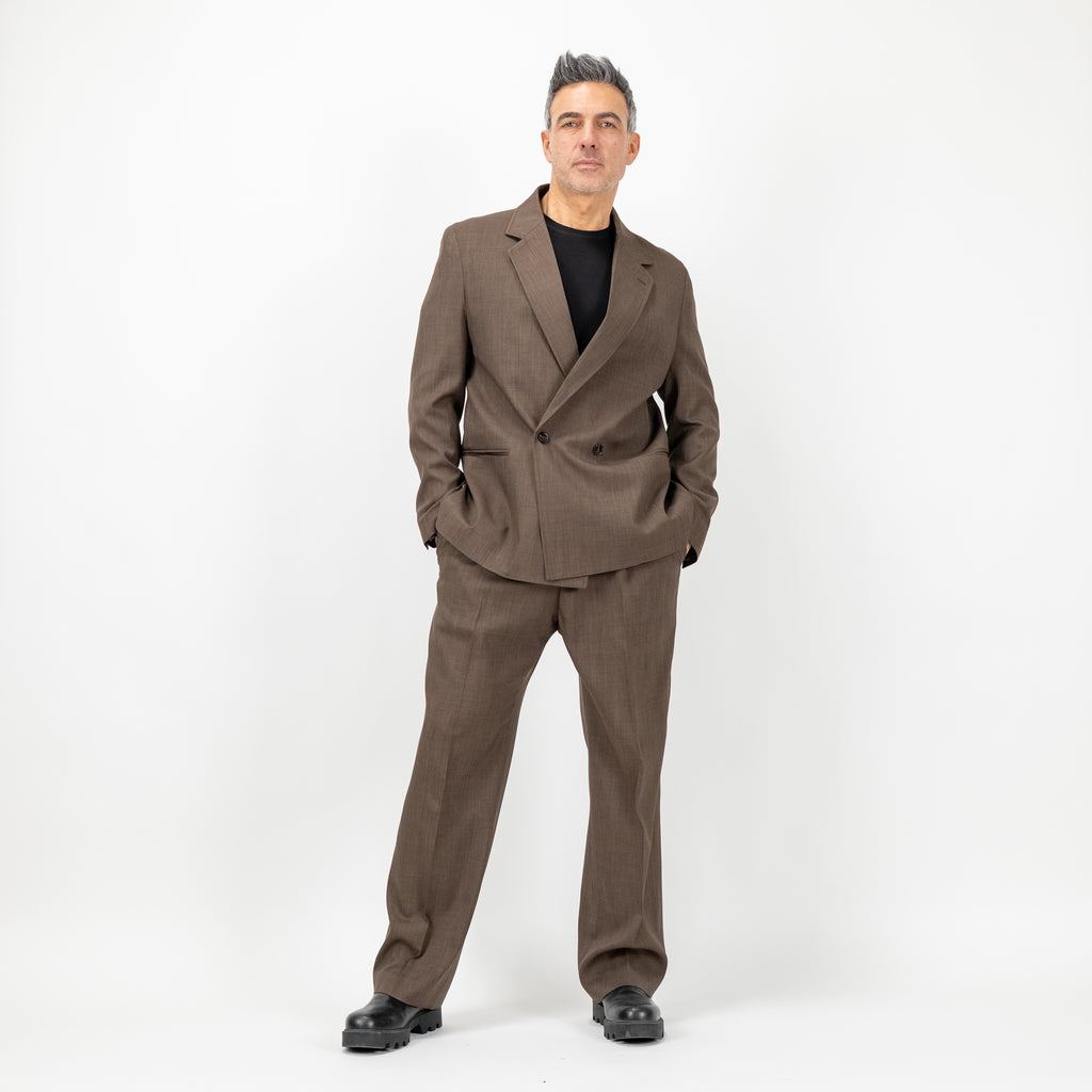 Traje cruzado extragrande - Gris paloma