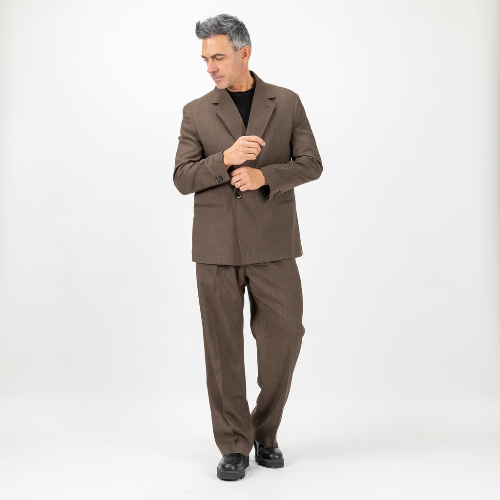 Traje cruzado extragrande - Gris paloma