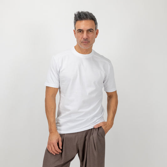 T-shirt con colletto - Bianco
