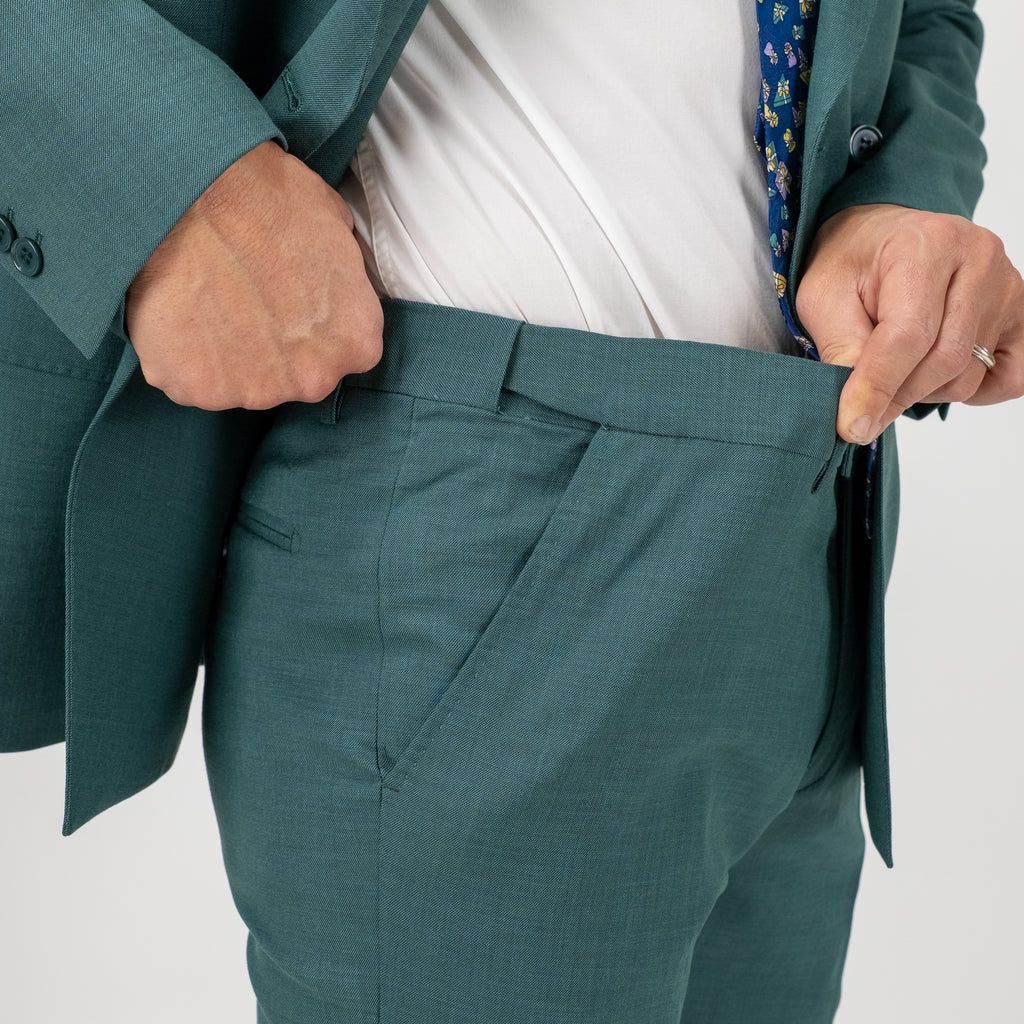 Traje cruzado melange - Verde