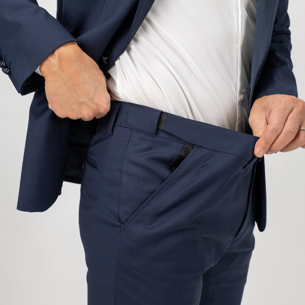 Esmoquin de botonadura sencilla con solapa de pico - Azul