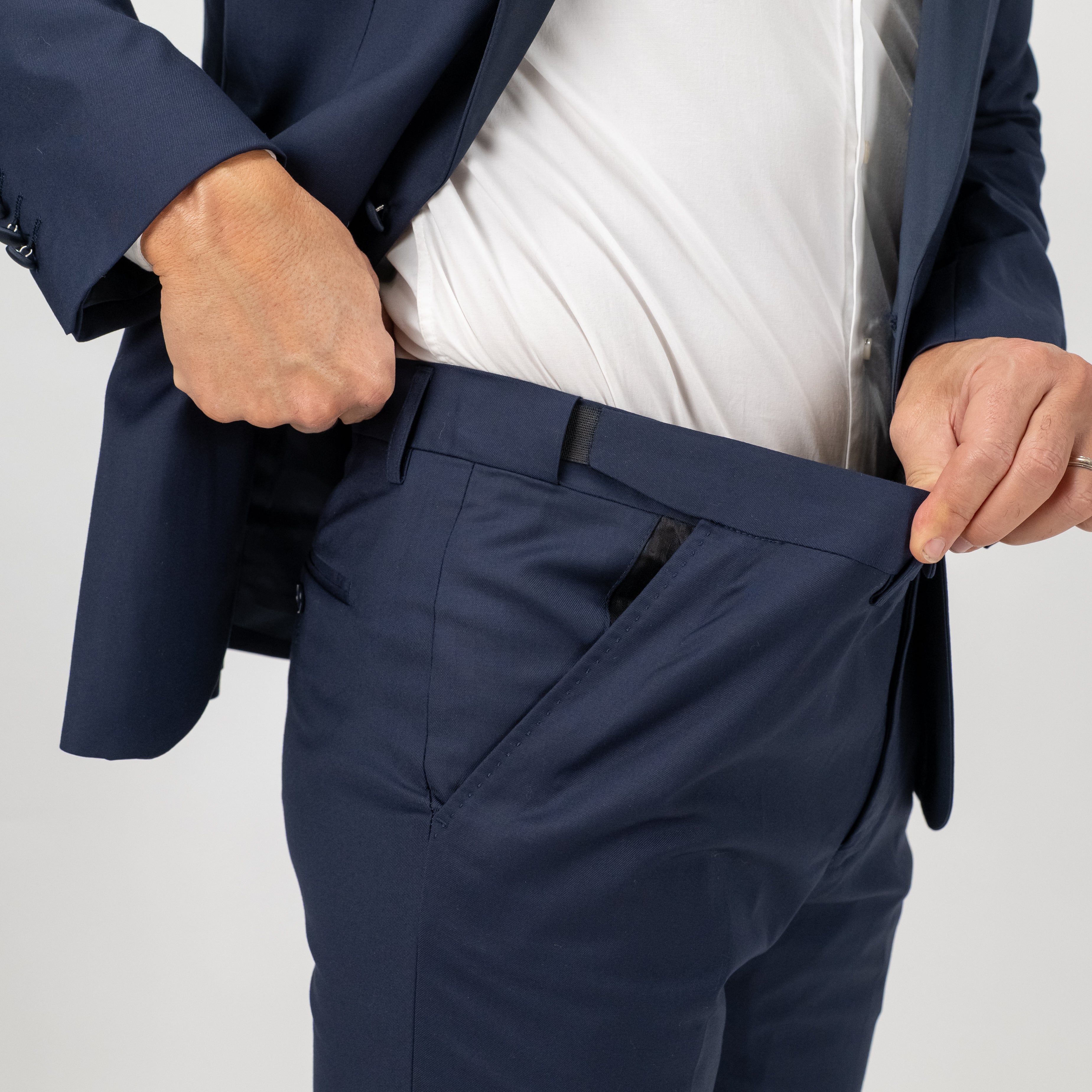 Esmoquin de botonadura sencilla con solapa de pico - Azul