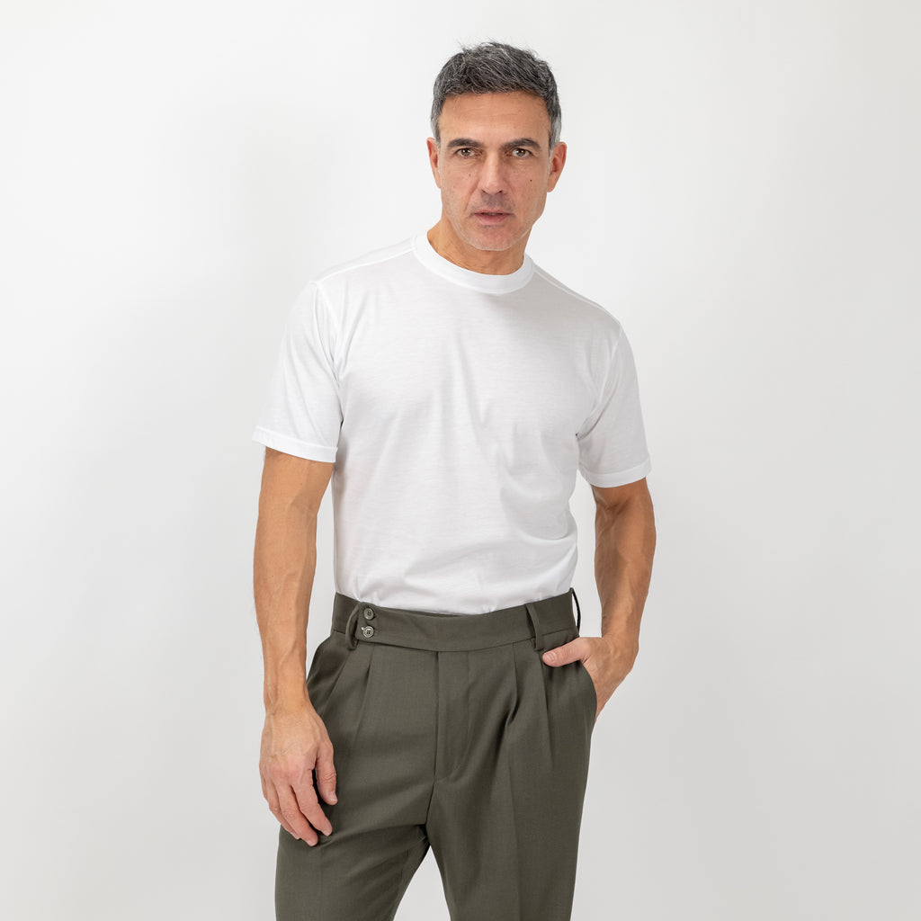 Scottish lisle T-shirt - White