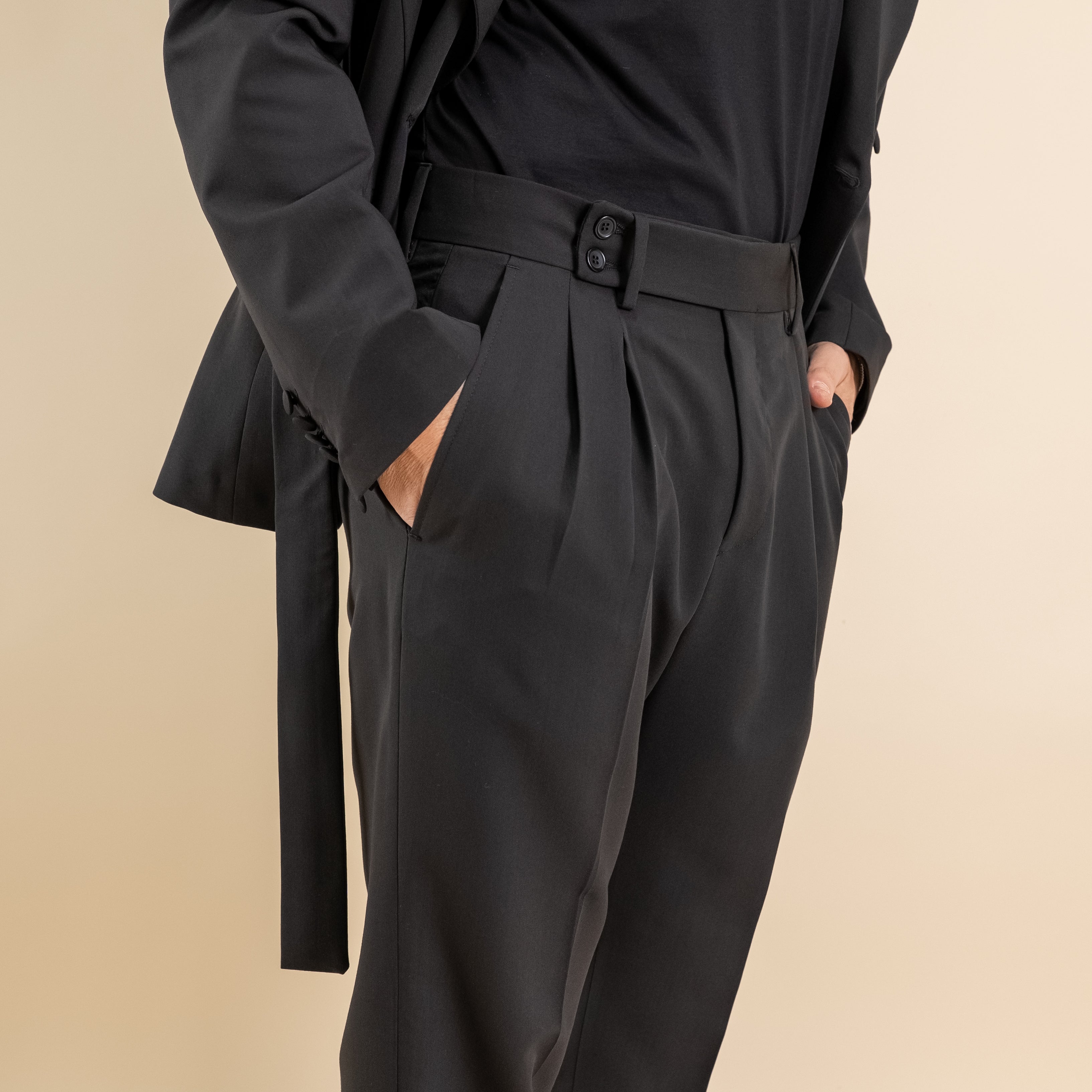 Traje cruzado con botones dorados - Azul royal