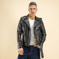 Slim Fit Biker Jacket - Black