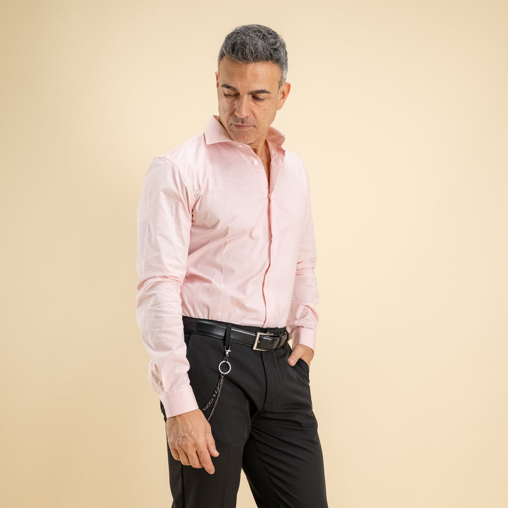 Camisa sastre lisa - Rosa