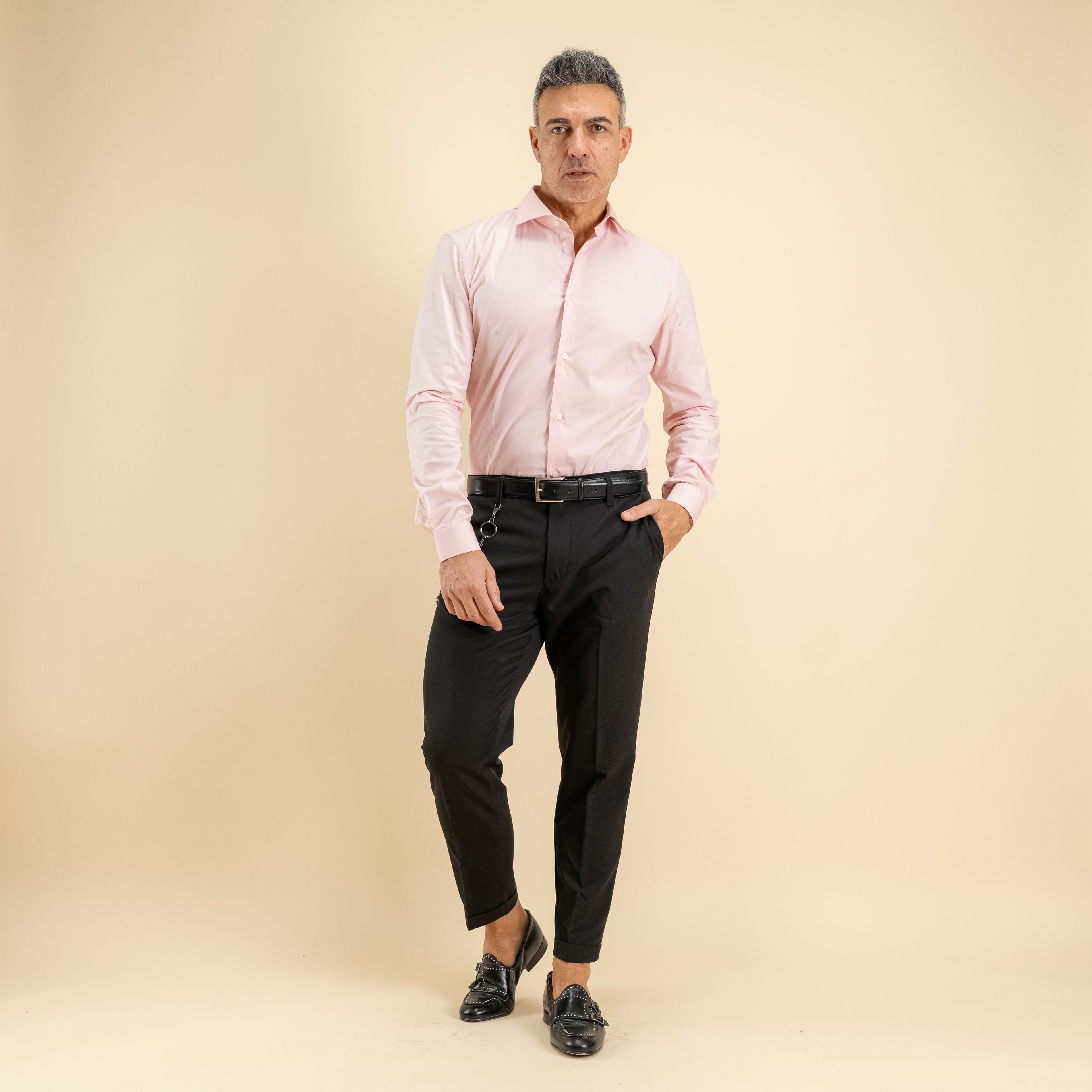 Camisa sastre lisa - Rosa