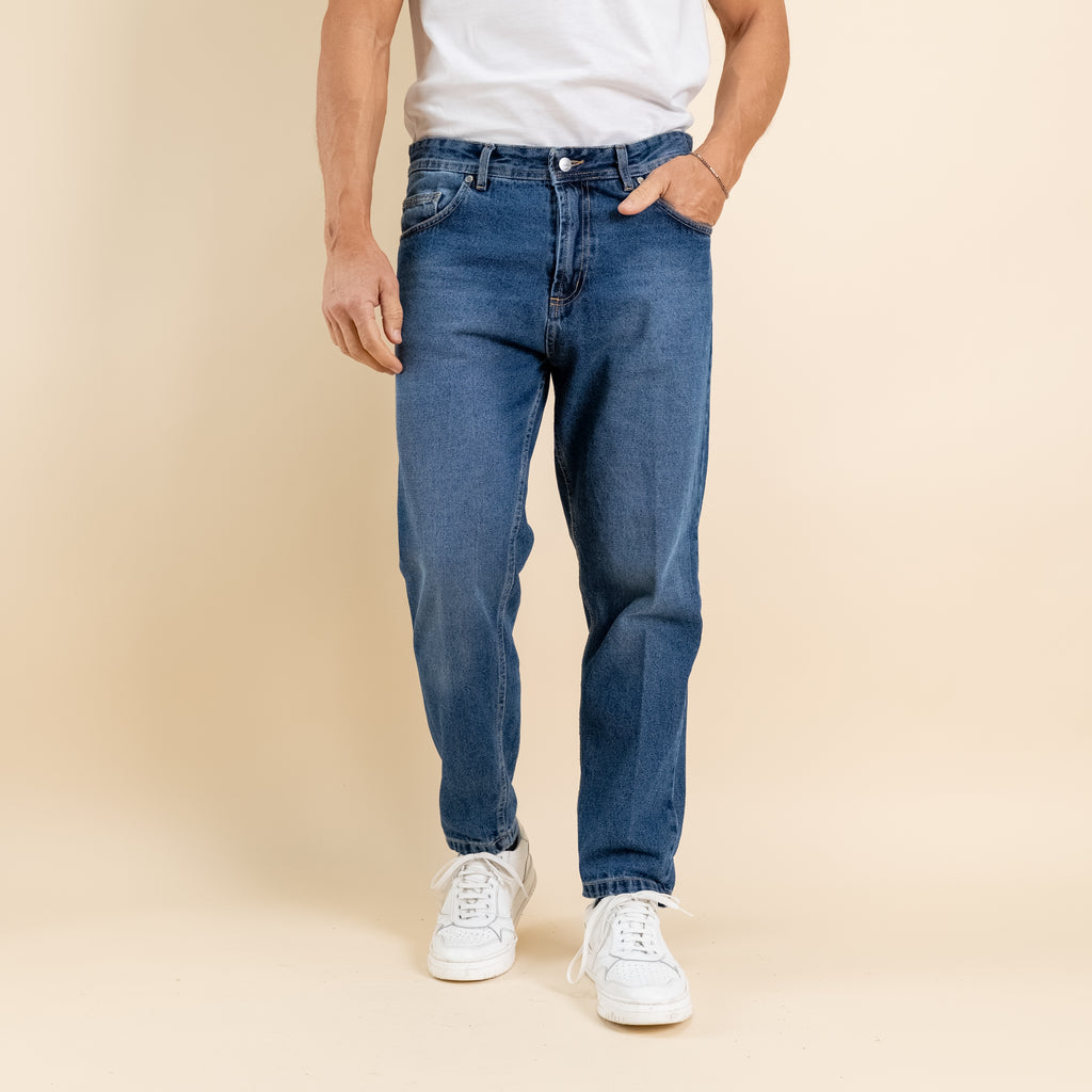 Jeans sartoriale slim sfumato tapered fit