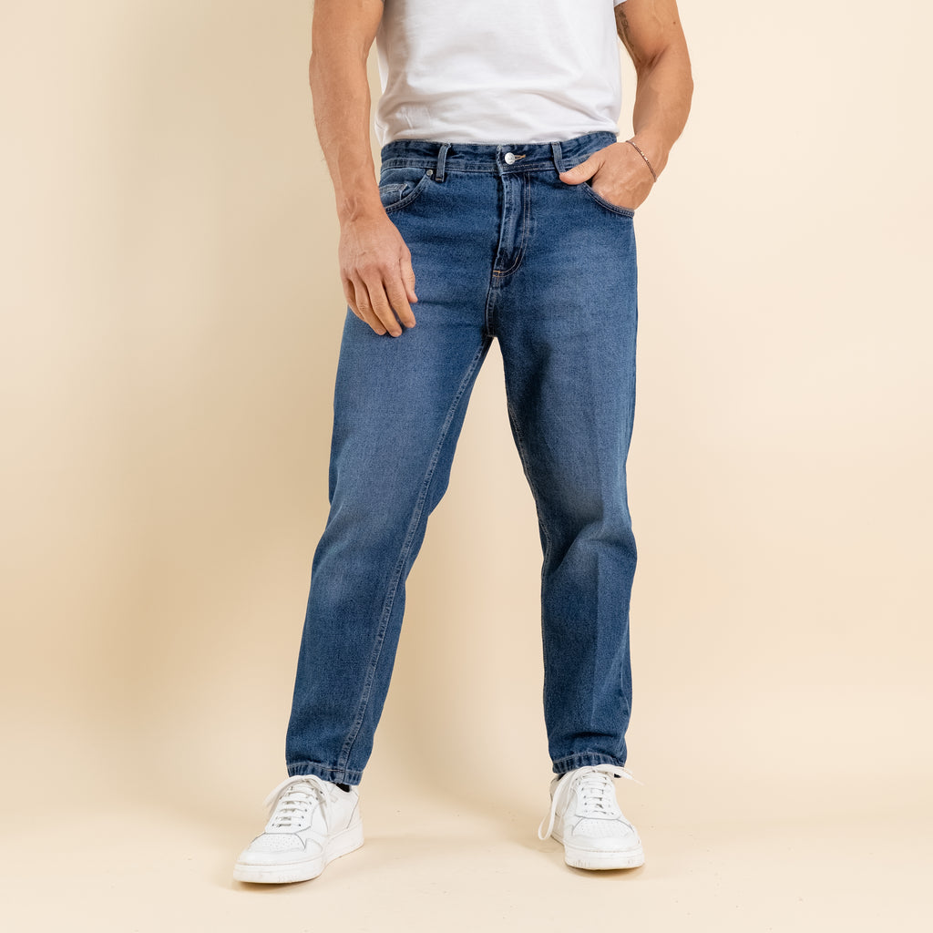 Jeans sartoriale slim sfumato tapered fit