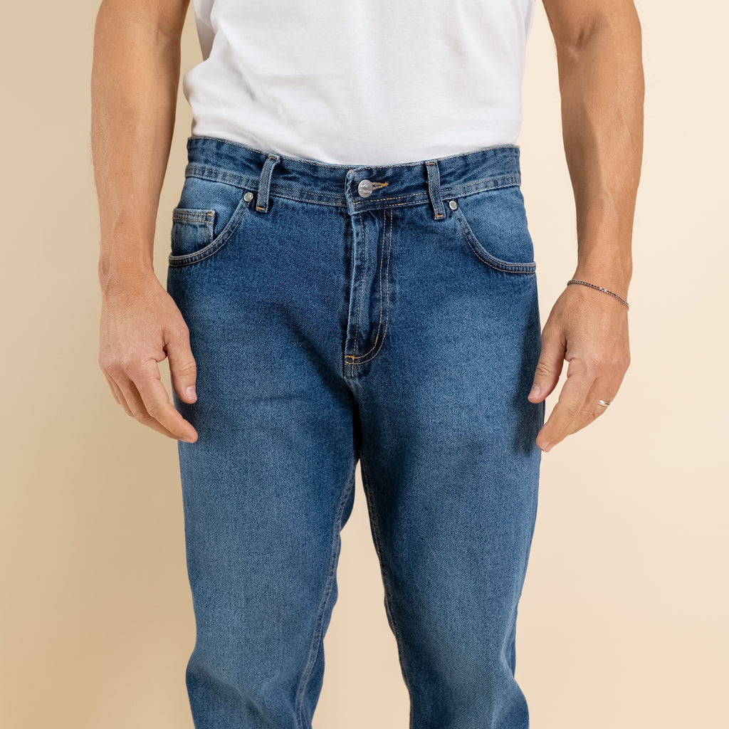 Jeans sartoriale slim sfumato tapered fit
