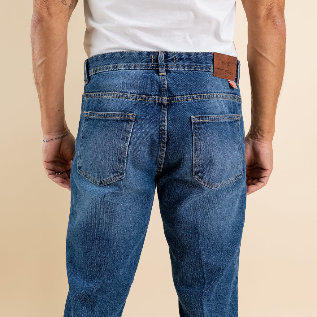 Jeans sartoriale slim sfumato tapered fit