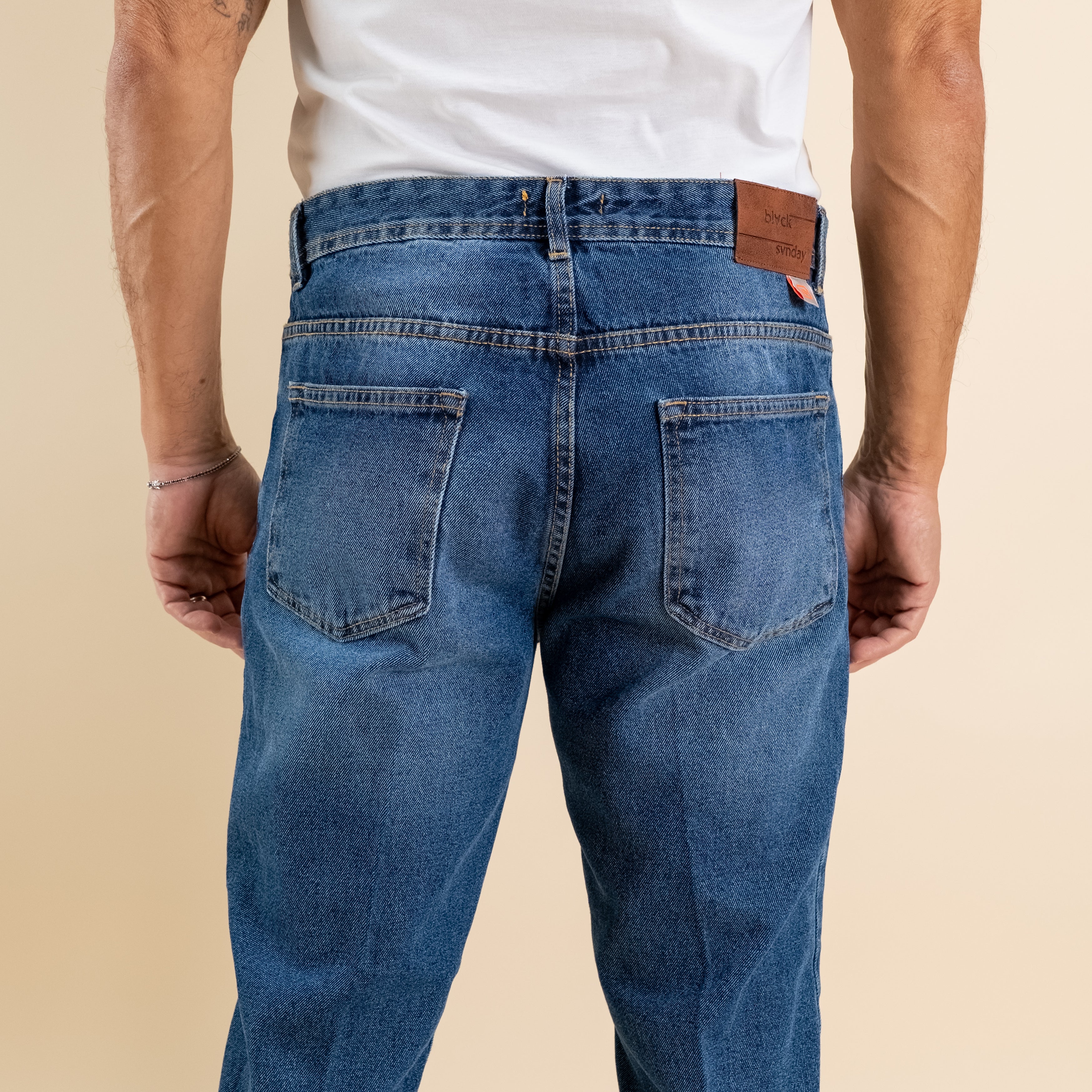Jeans sartoriale slim sfumato tapered fit