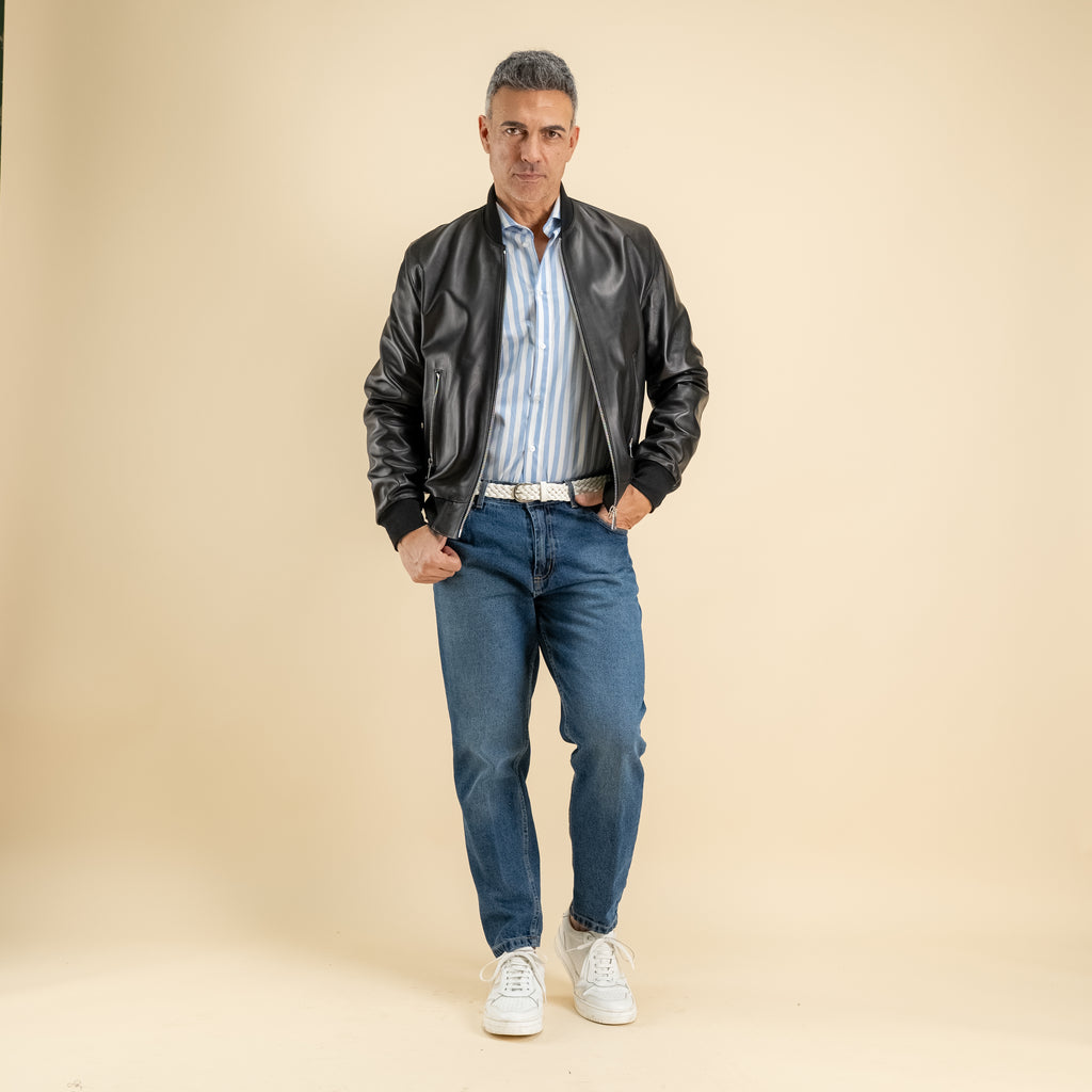 Genuine Leather College - Black