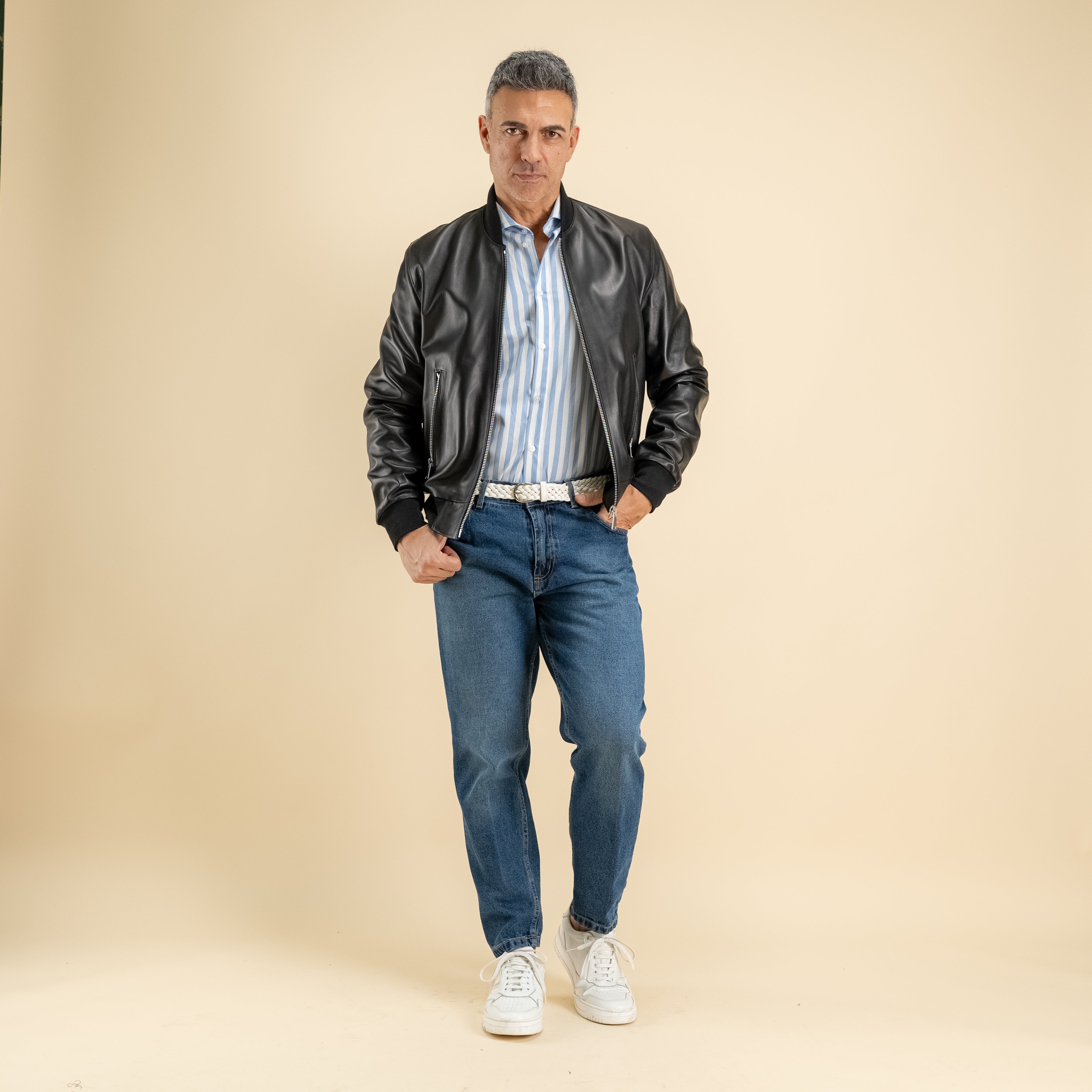 Genuine Leather College - Black
