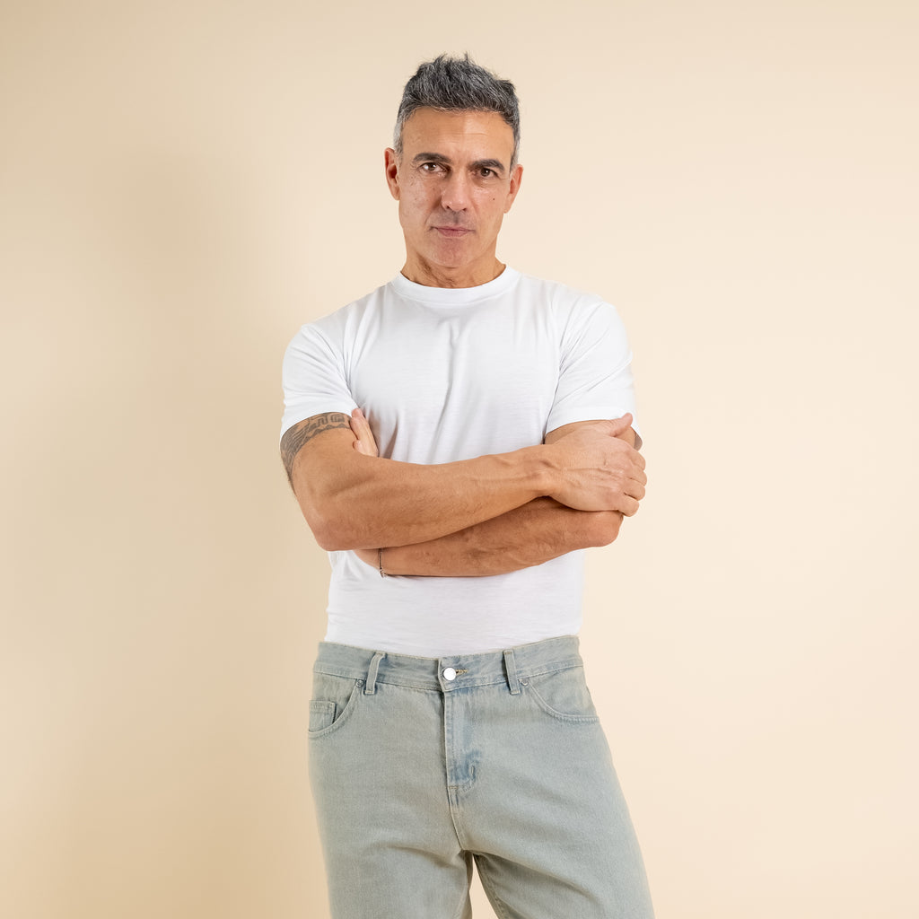 T-shirt cotone mercerizzato premium - Bianco