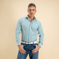 Camicia sartoriale con Rigo Largo - Verde