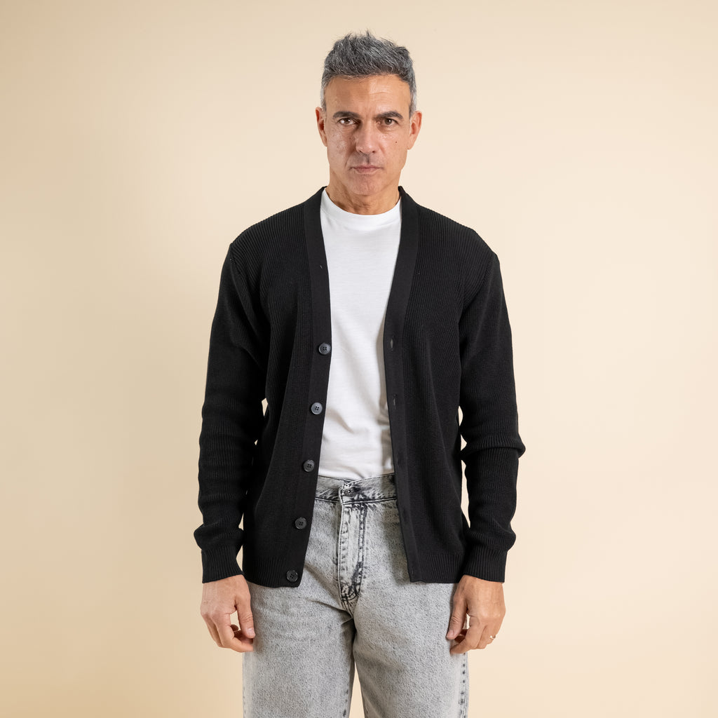 Cárdigan de hilo con botones - Ice