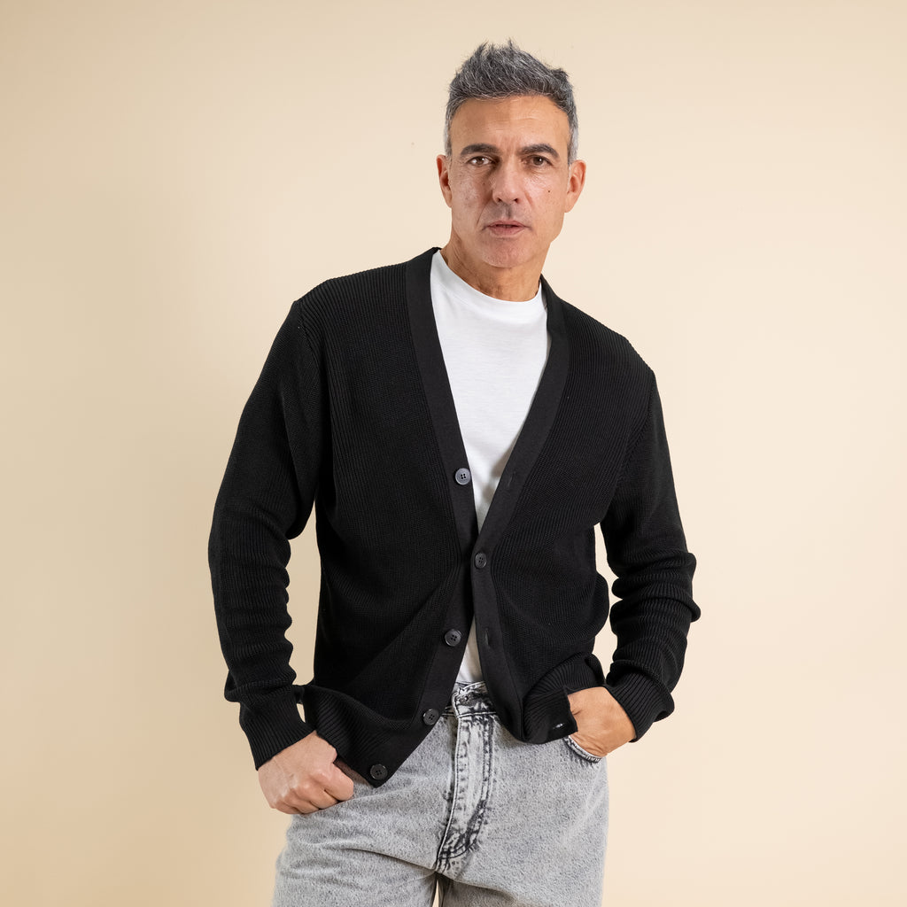 Cárdigan de hilo con botones - Ice