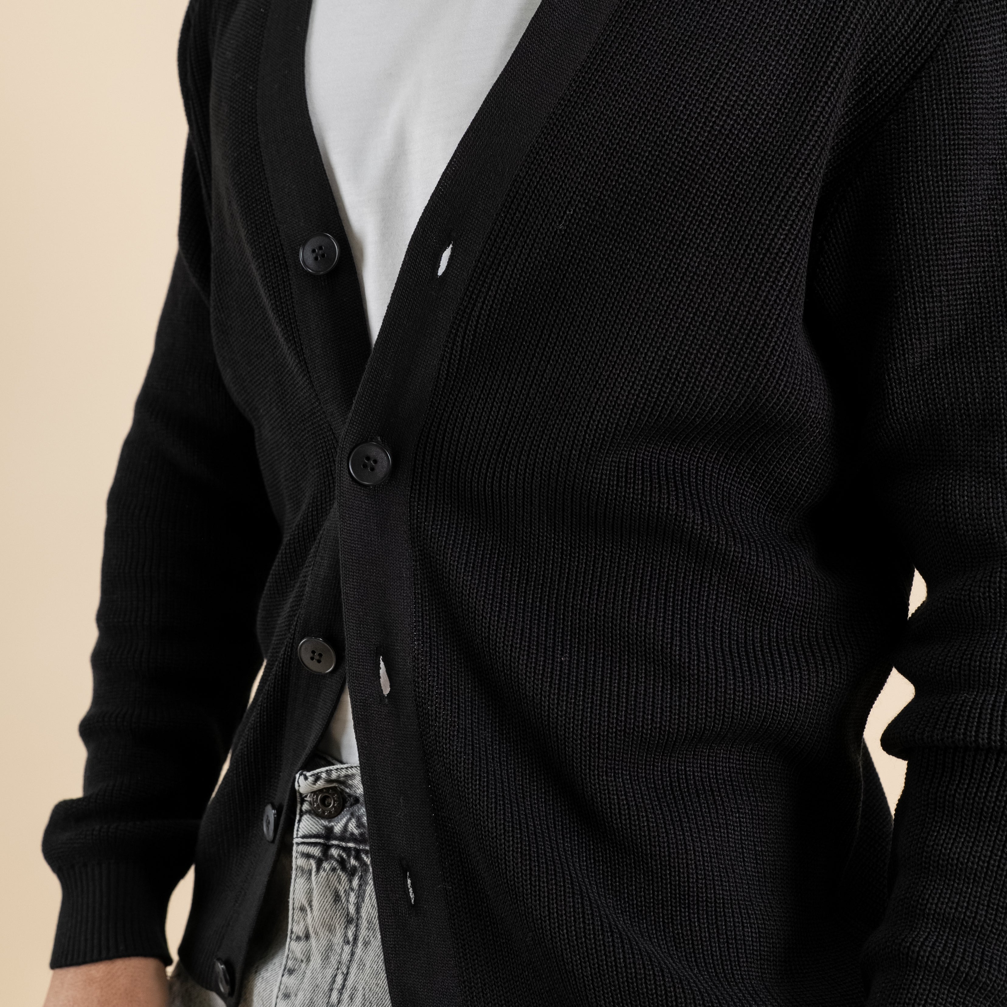 Cárdigan de hilo con botones - Ice