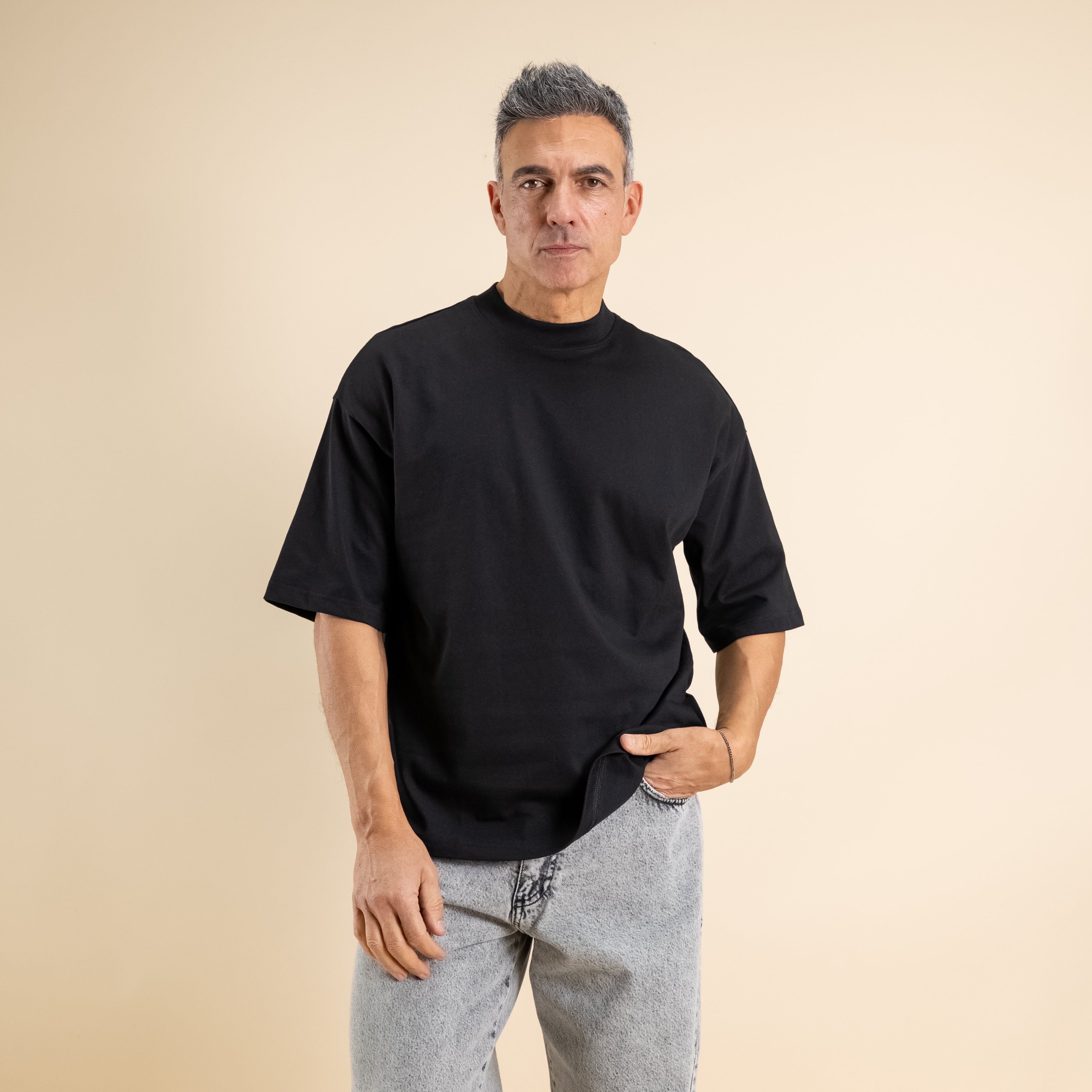 T-shirt oversize cropped - Nero