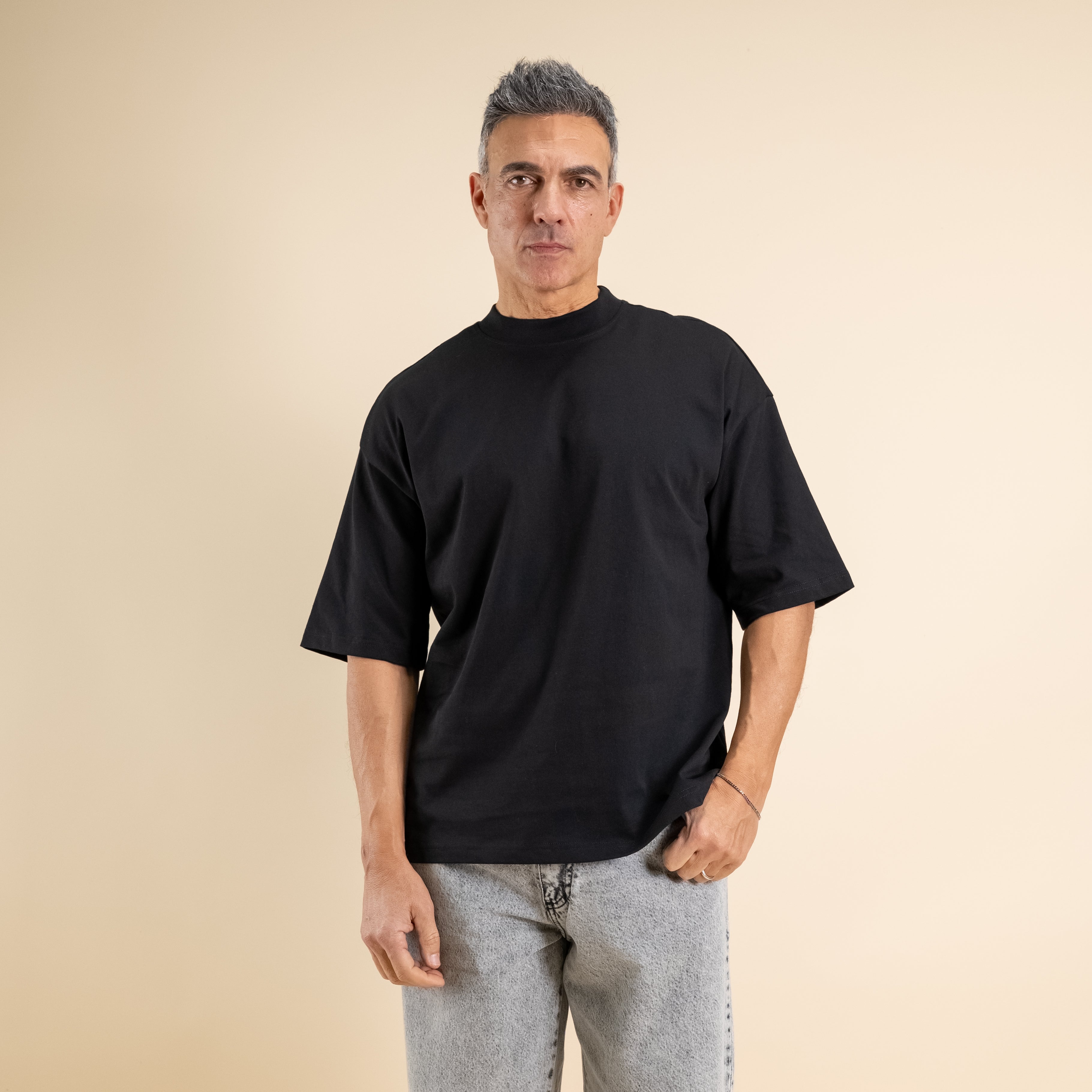 T-shirt oversize cropped - Nero