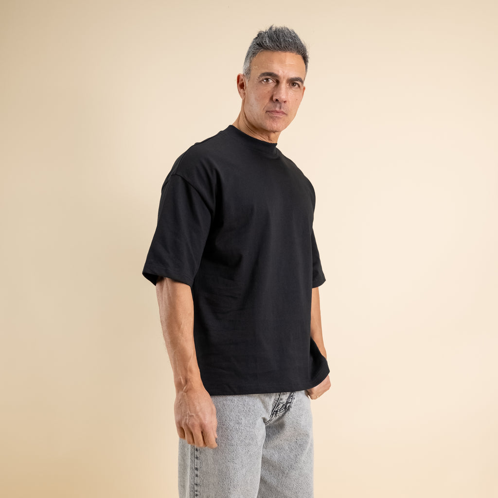 T-shirt oversize cropped - Nero