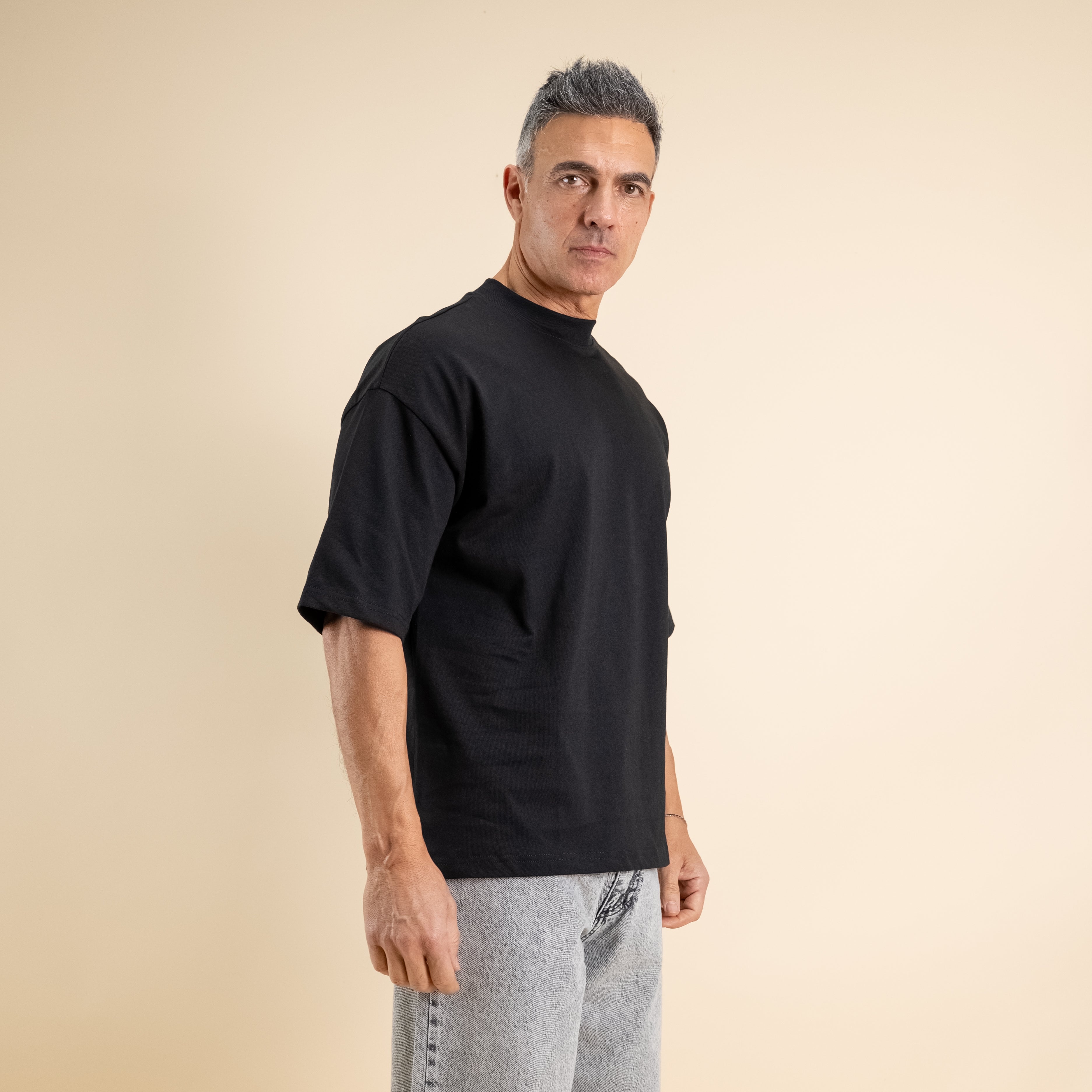 T-shirt oversize cropped - Nero